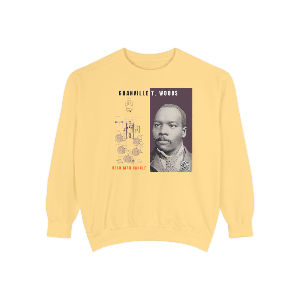 Defend Black Memories: Granville T. Woods Portrait Sweatshirt, Heritage Crewneck