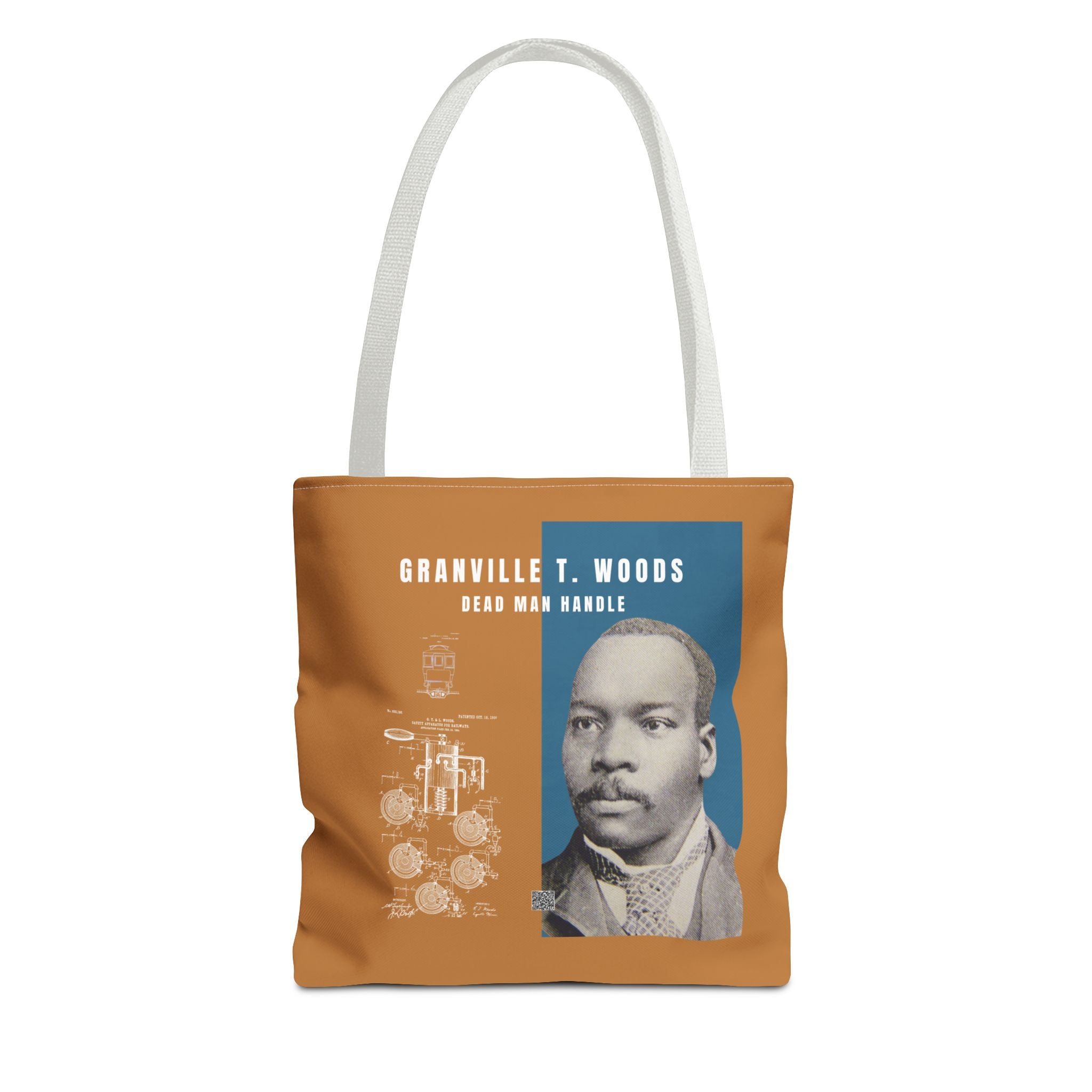 Granville T. Woods Historical Portrait Tote Bag (Light Brown)