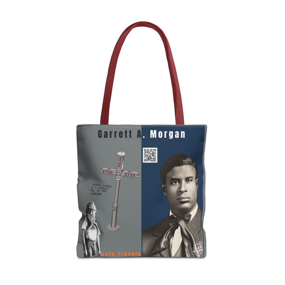 Garrett A. Morgan Historical Portrait Tote Bag (White)
