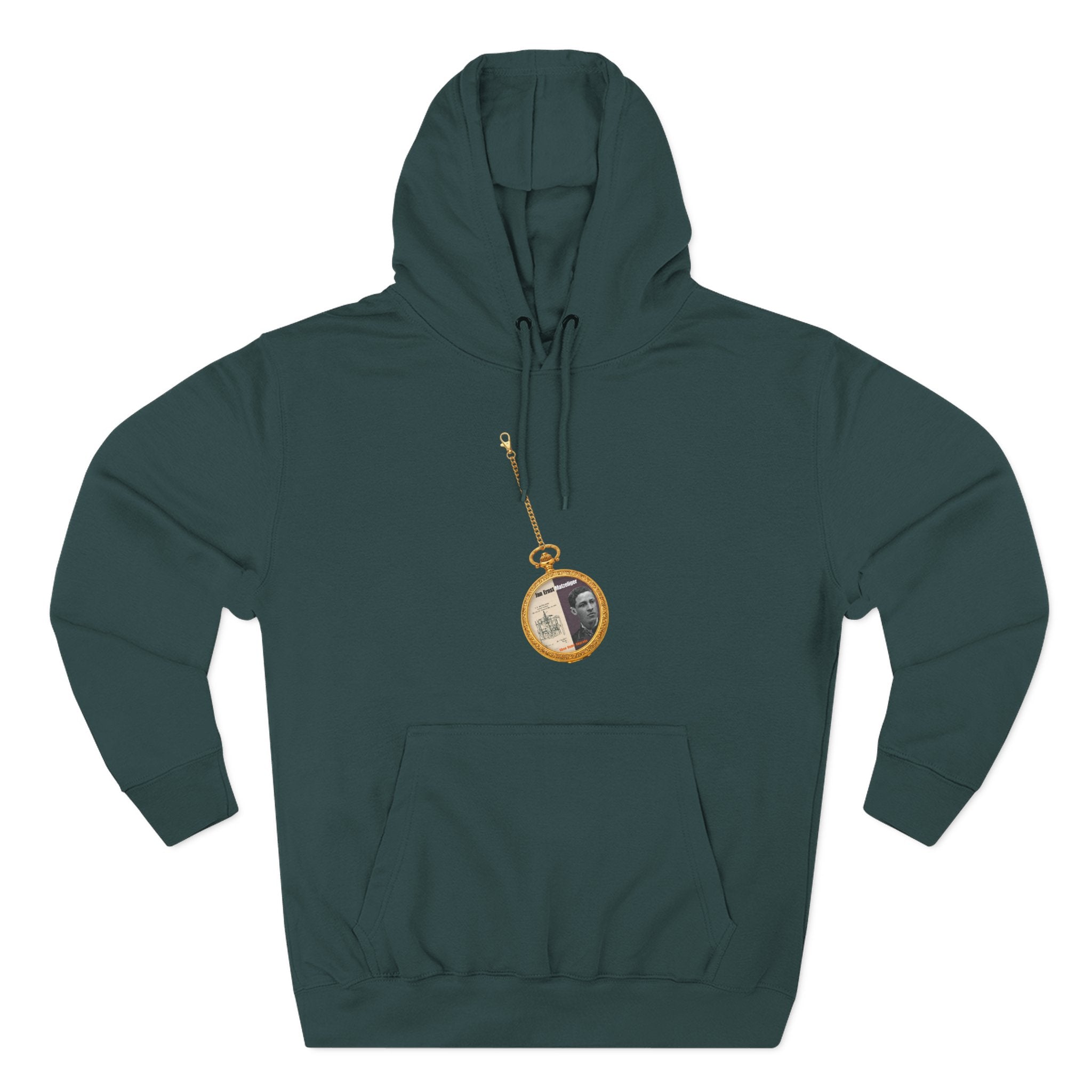 Jan Ernst Matzeliger Pocket Watch Three-Panel Historic Black Portrait Hoodie