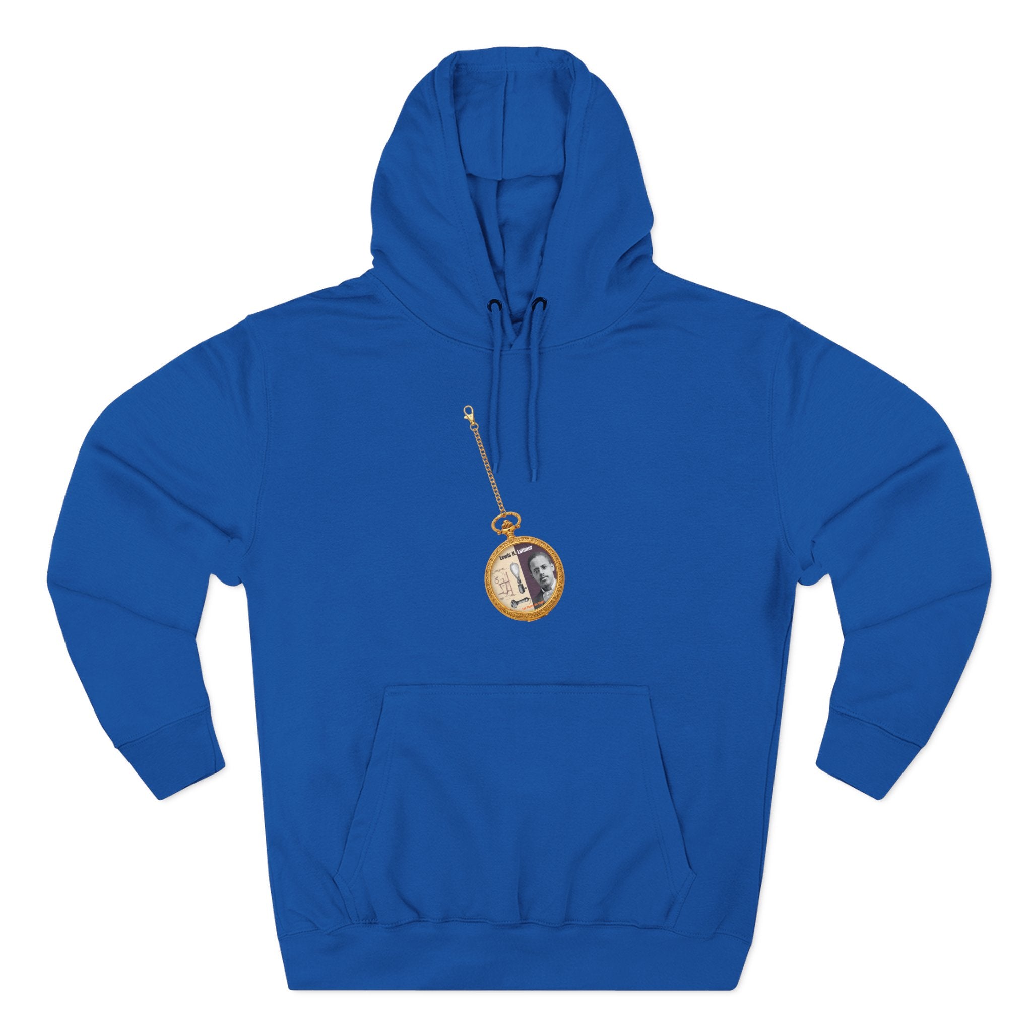Lewis H Latimer Pocket Watch Three-Panel Fleece Hoodie