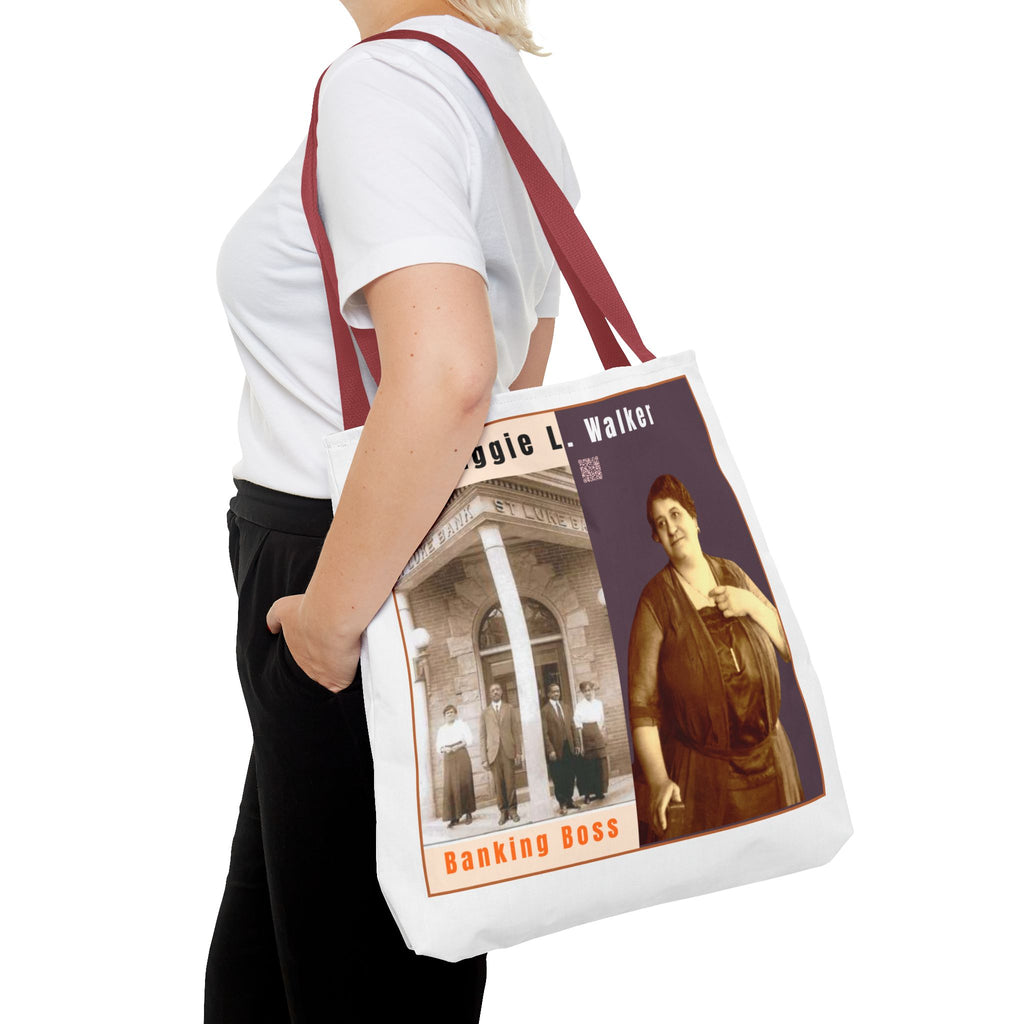 Maggie L. Walker Graphic Tote Bag — Black and Bold Historical Icon Design