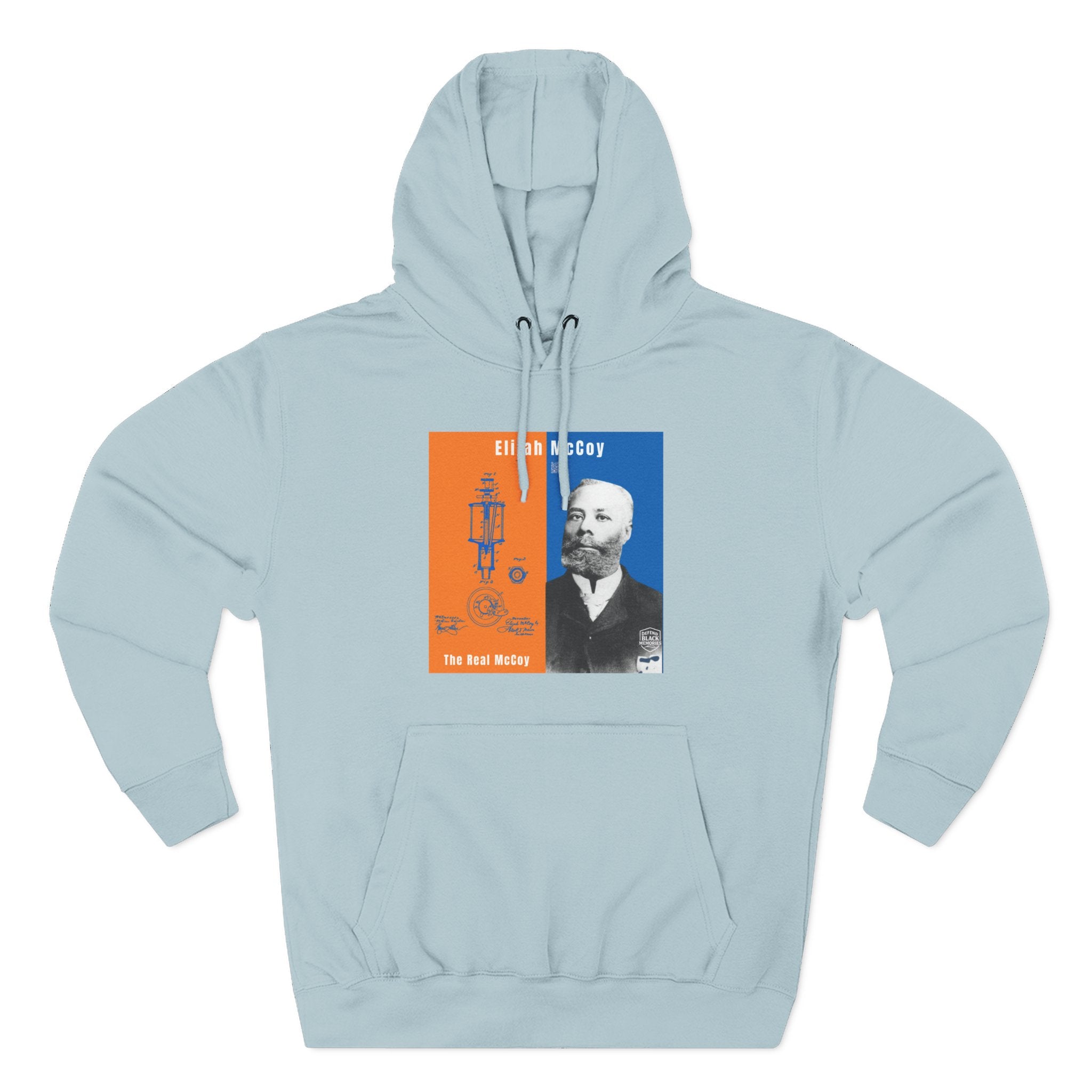 Elijah McCoy Three-Panel Design Hoodie-Historic Black Portrait Pullover (City Champs)