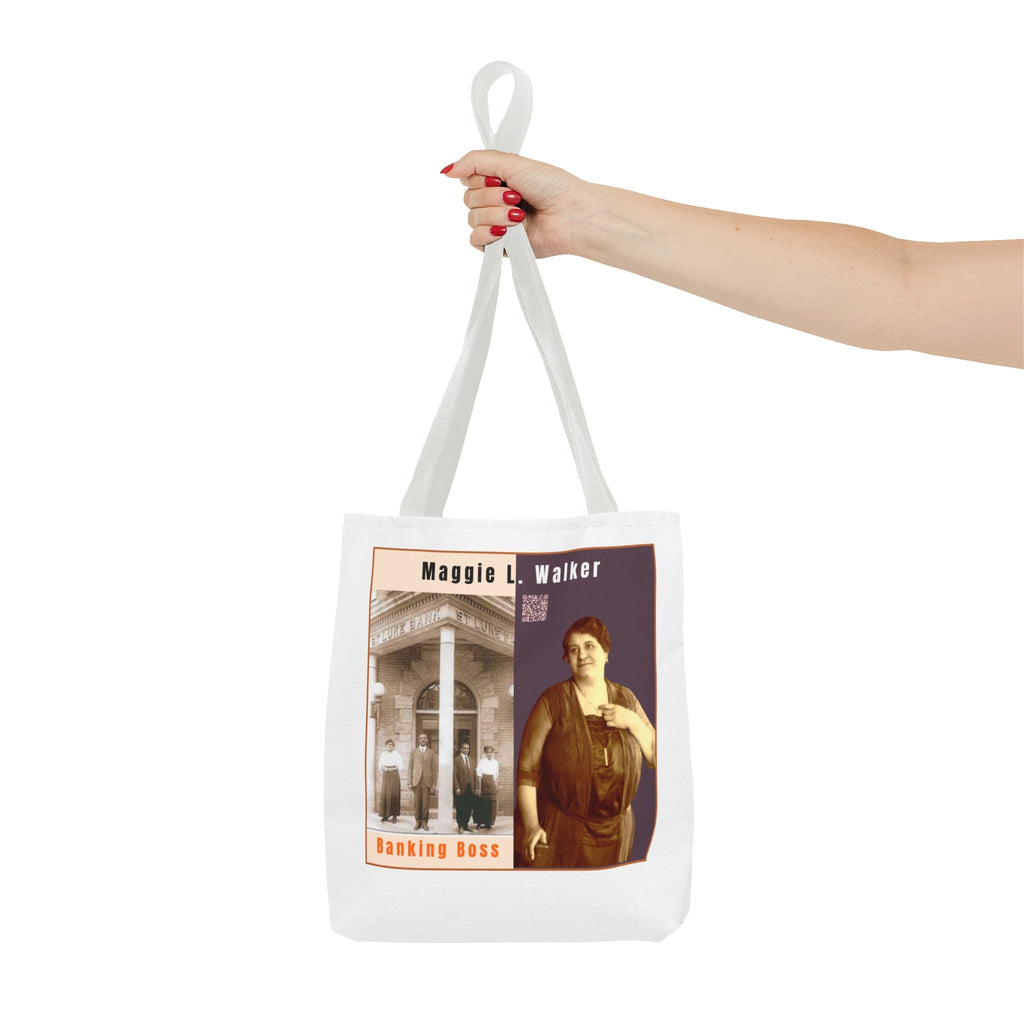 Maggie L. Walker Graphic Tote Bag — Black and Bold Historical Icon Design