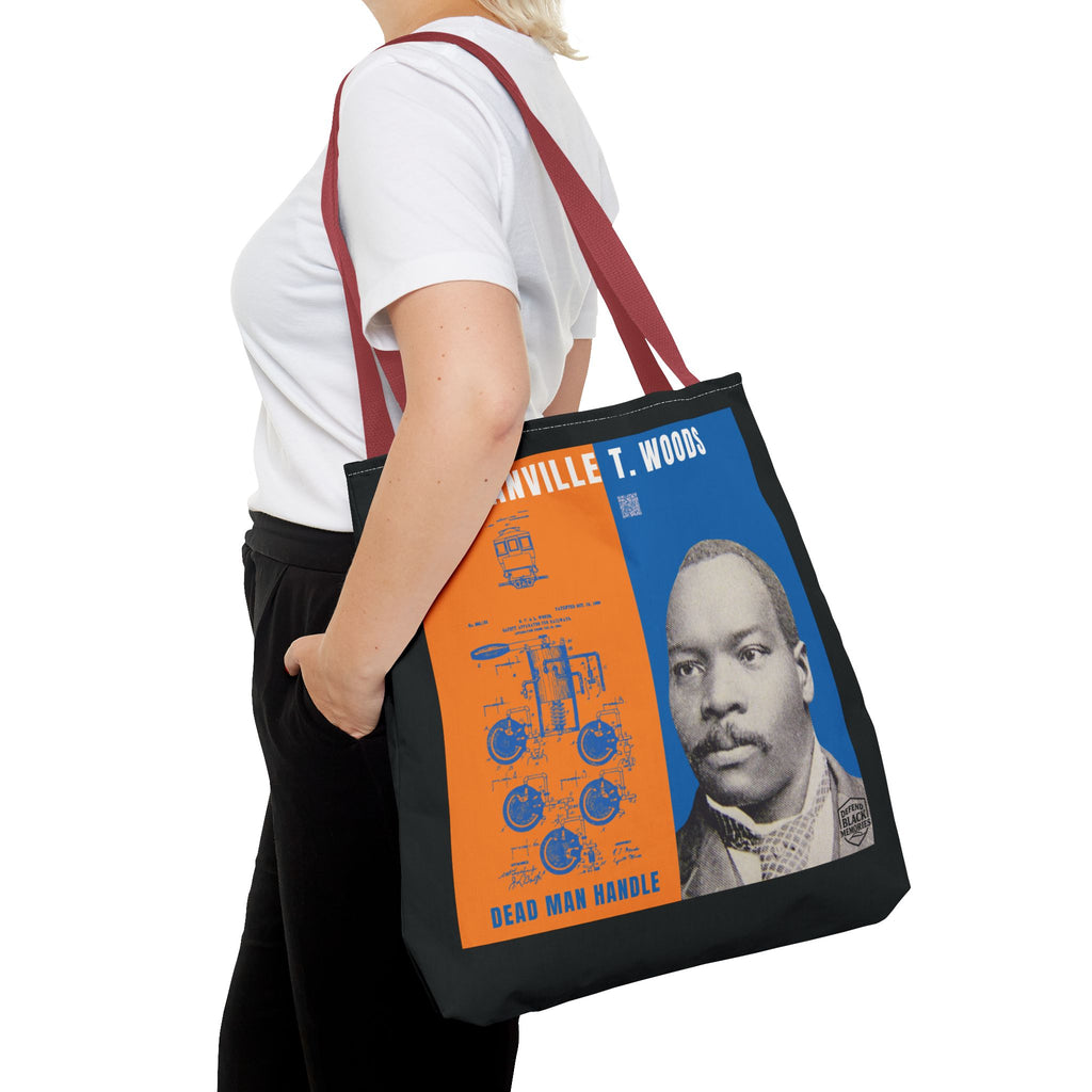 Granville T. Woods Historical Portrait Tote Bag -Turquoise (City Champs)