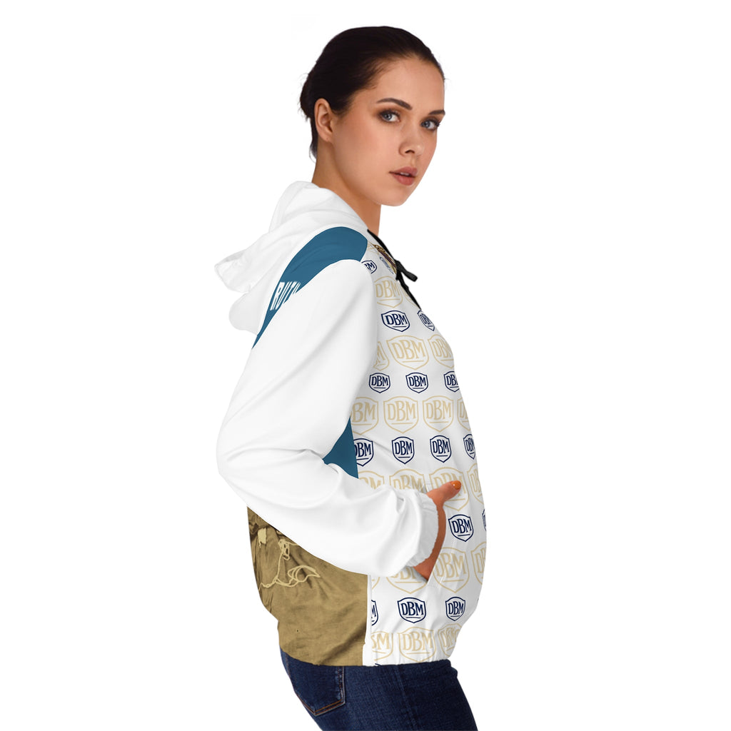 Tubman-Truth, Women's Full-Zip Hoodie w/AOP Back Graphic,
