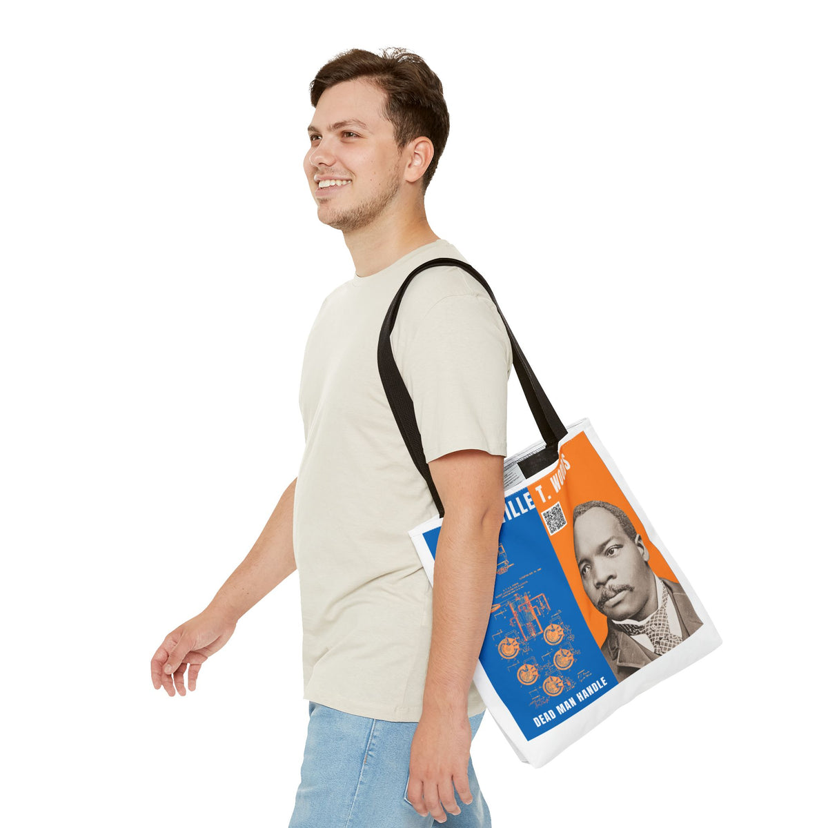 Granville T. Woods Historical Portrait Tote Bag - White (City Champs)