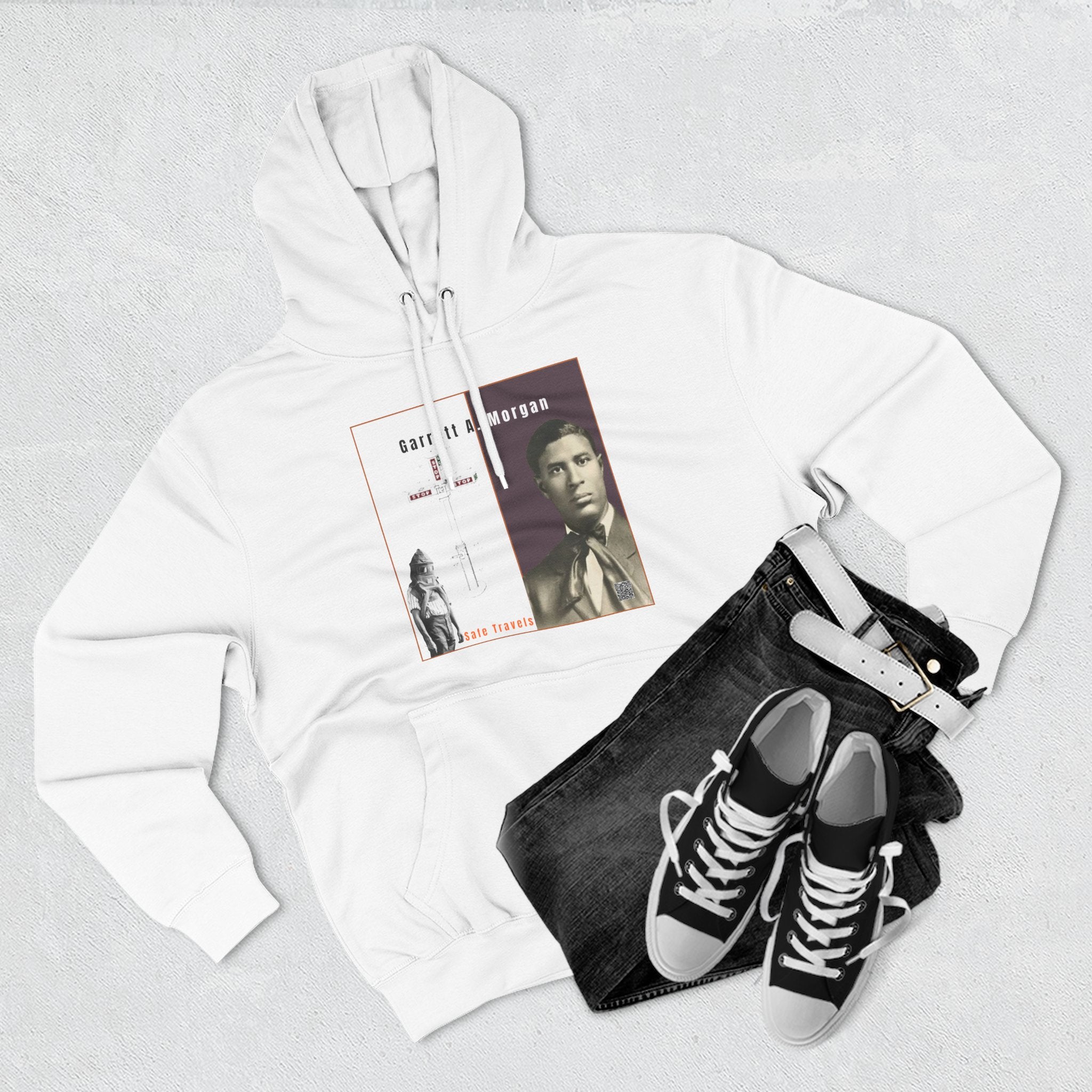 Garrett A. Morgan, Unisex, Three-Panel Historic Portrait Hoodie