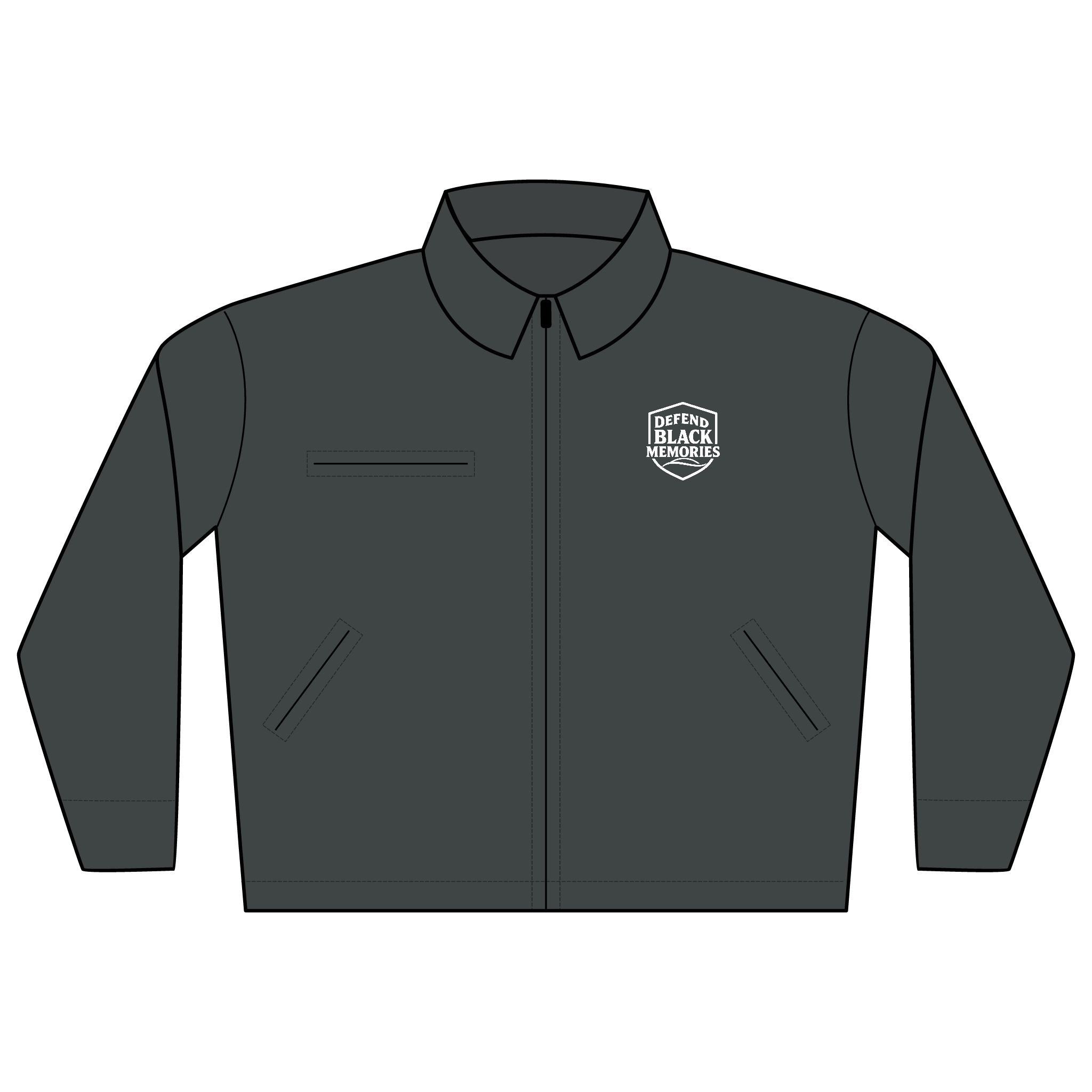 Defend Black Memories Embroidered Work Jacket
