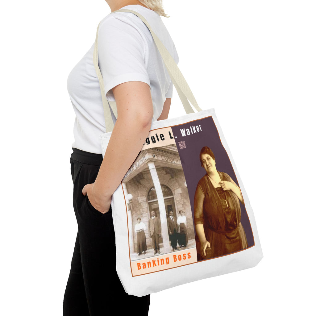 Maggie L. Walker Graphic Tote Bag — Black and Bold Historical Icon Design