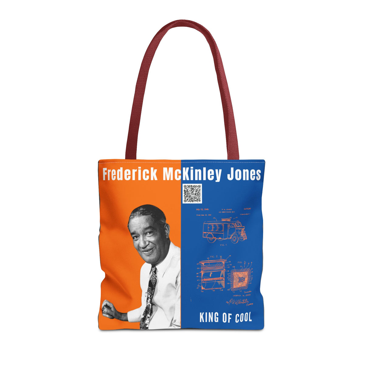 Frederick McKinley Jones, Historical Portrait Tote Bag (Black)