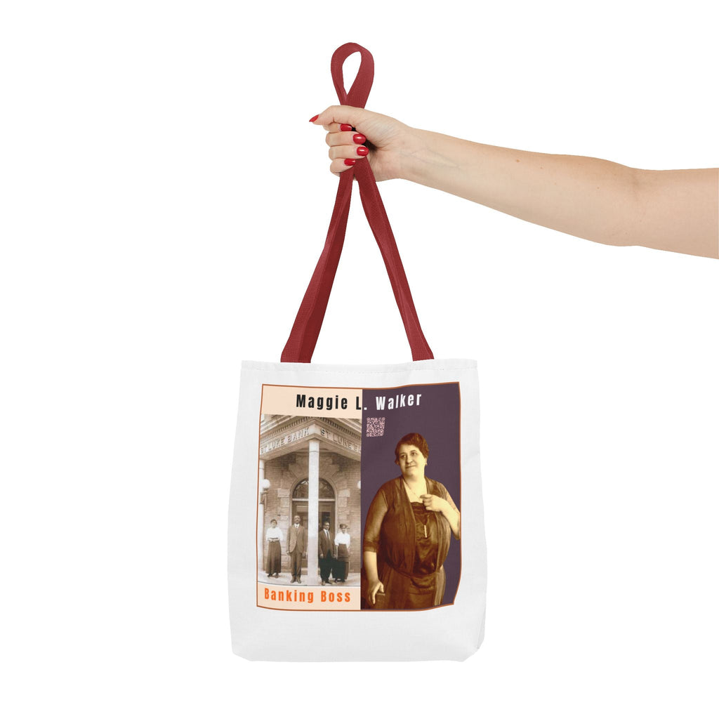 Maggie L. Walker Graphic Tote Bag — Black and Bold Historical Icon Design