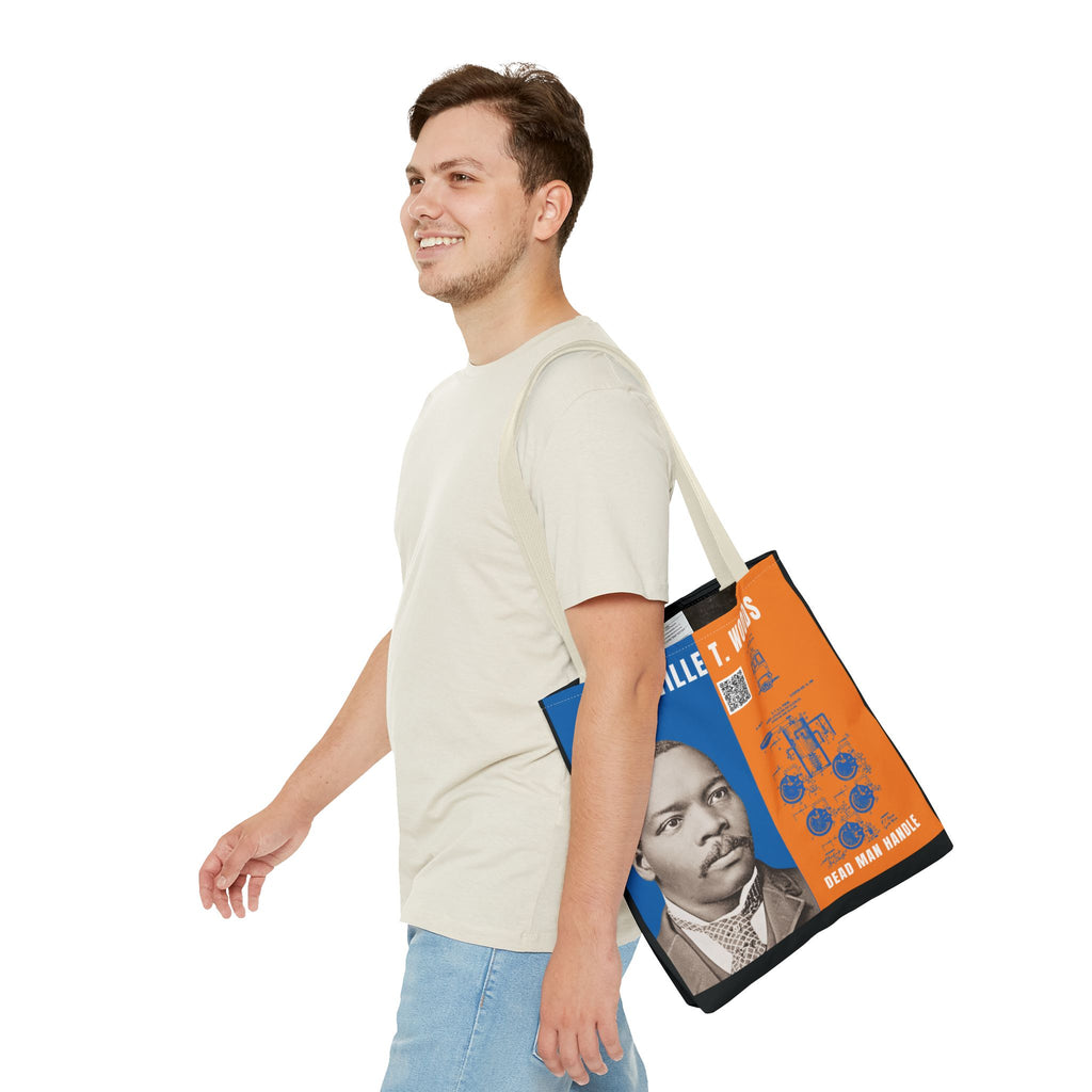 Granville T. Woods Historical Portrait Tote Bag -Turquoise (City Champs)
