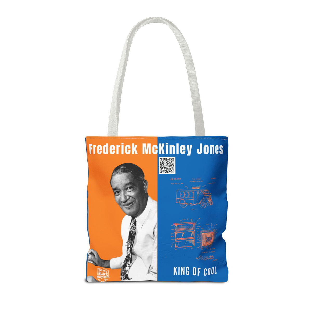 Frederick McKinley Jones, Historical Portrait Tote Bag (Double Side City Champs Blue)