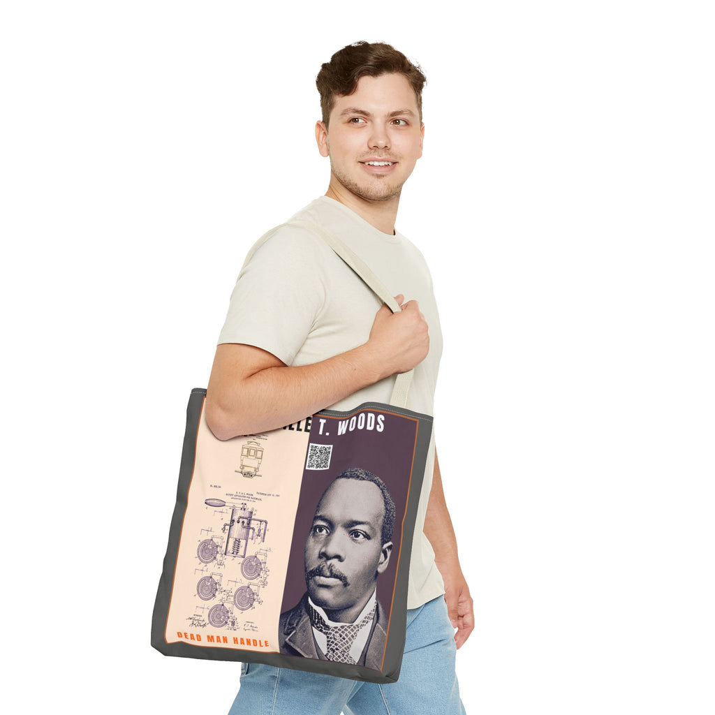 Granville T. Woods Historical Portrait Tote Bag (Light Brown)