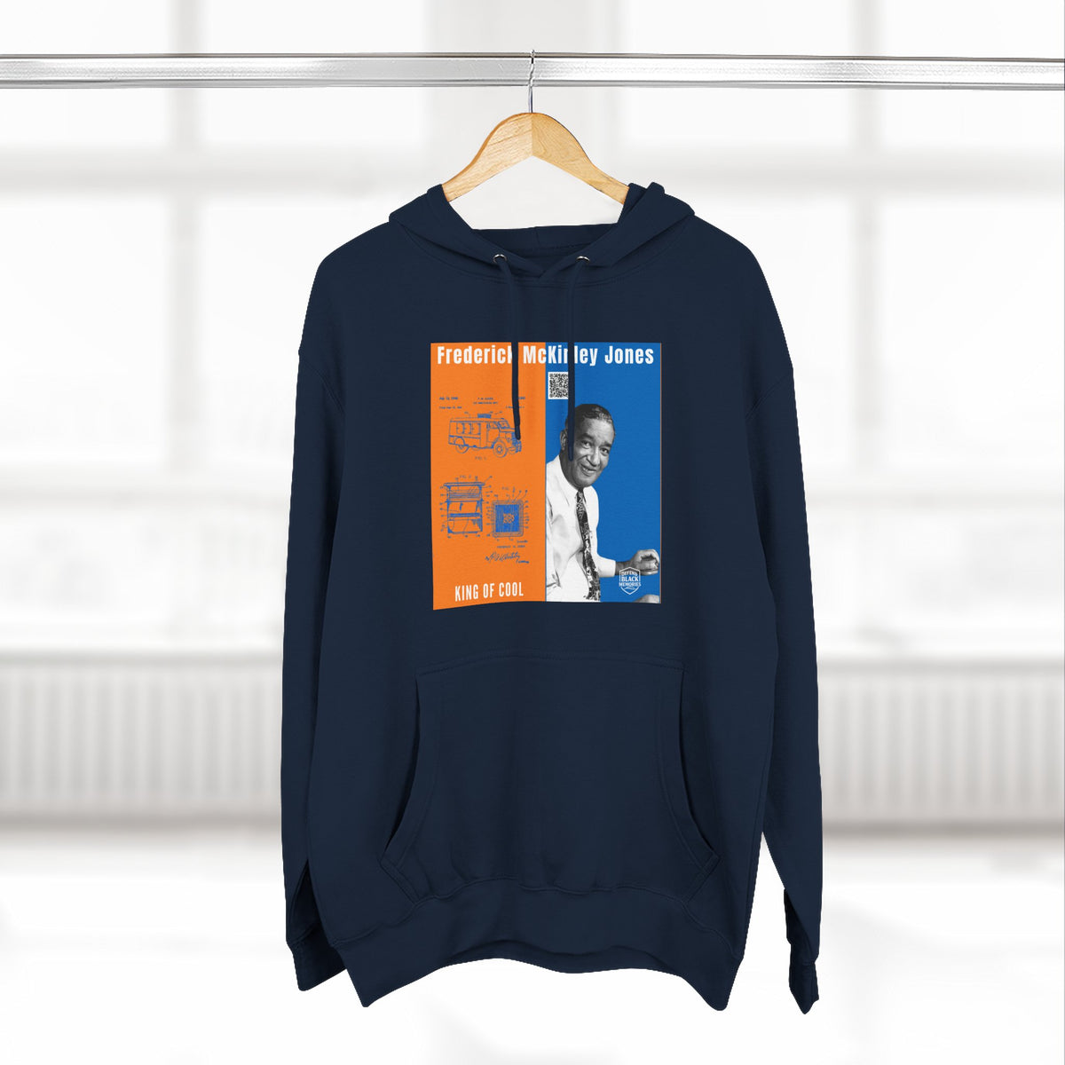 Frederick McKinley Jones, Unisex, Three-panel Historical Portrait Hoodie (City Champs)