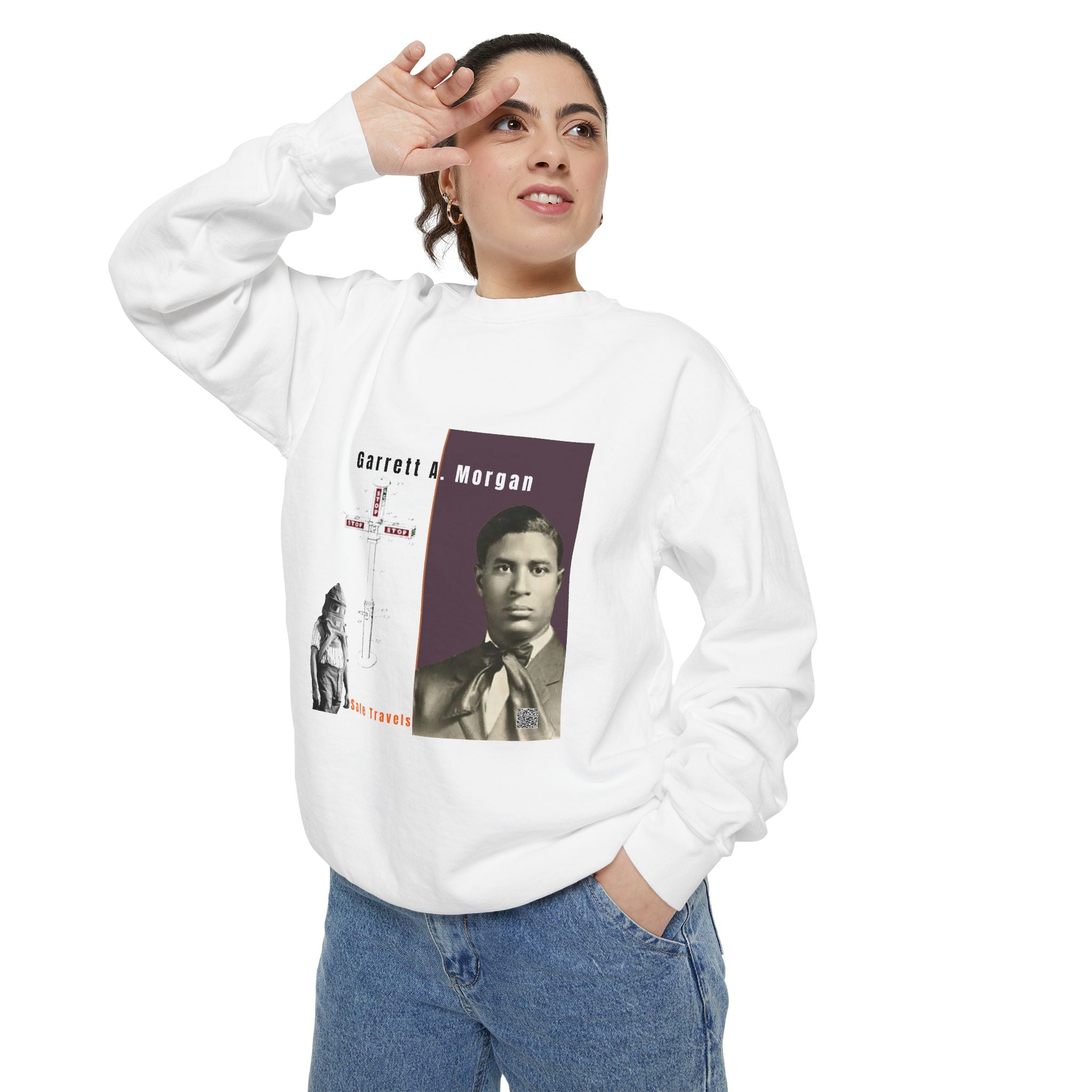 Garrett A. Morgan, Unisex, Garment-Dyed Sweatshirt