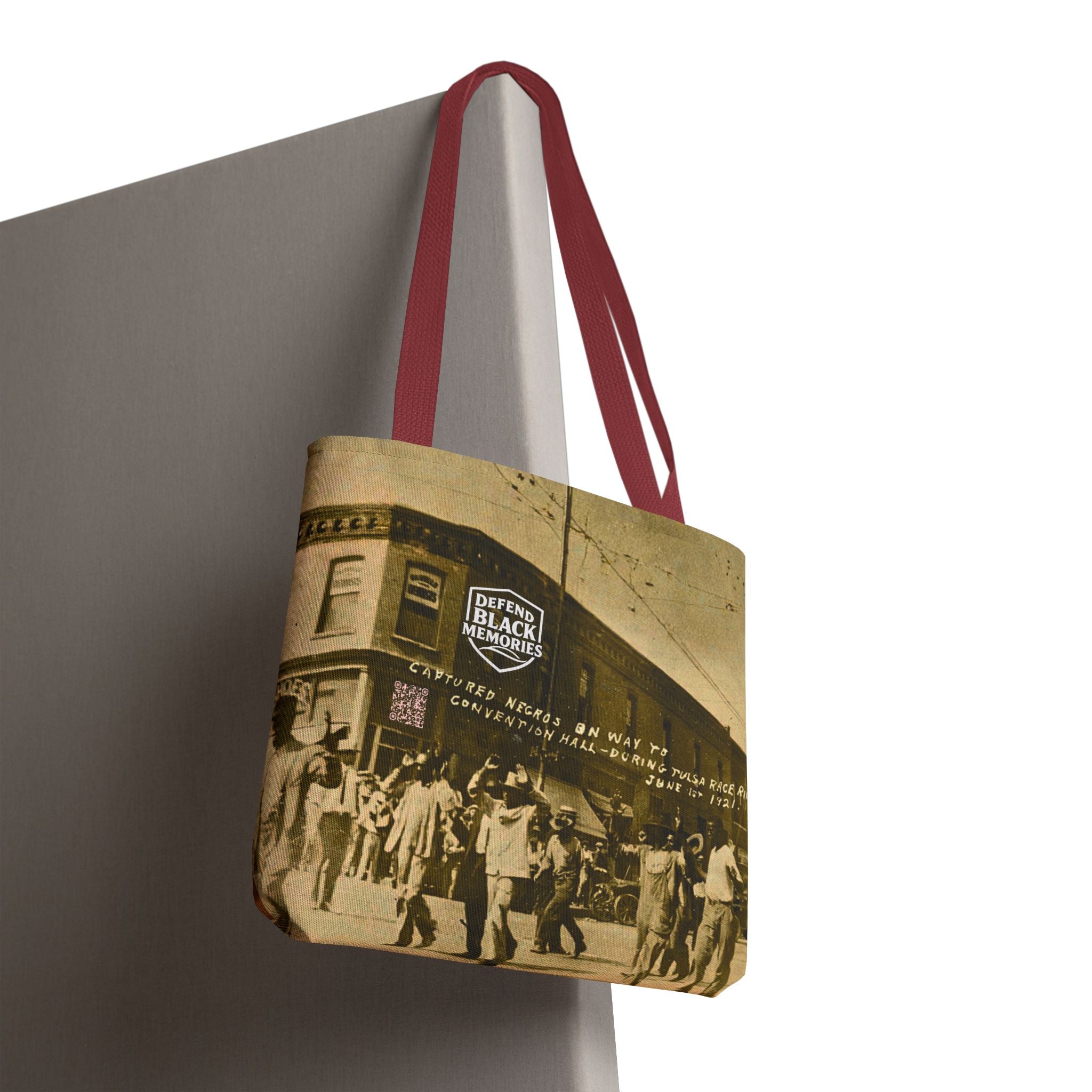 Tulsa Massacre "Hands Up" Tote Bag (Light Brown)