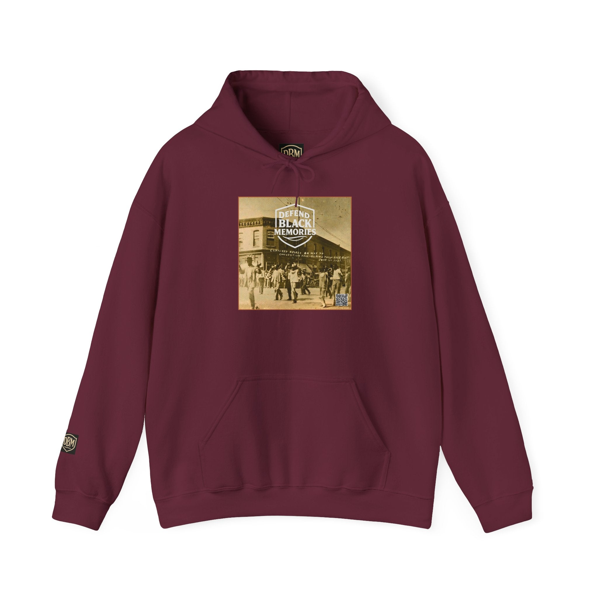 Defend Black Memories:Tulsa Race Massacre Hoodie — Vintage Photo Social Justice Pullover