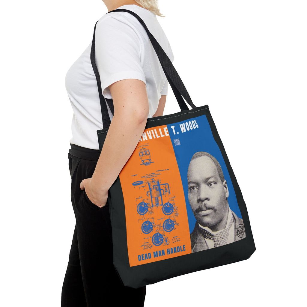 Granville T. Woods Historical Portrait Tote Bag -Turquoise (City Champs)