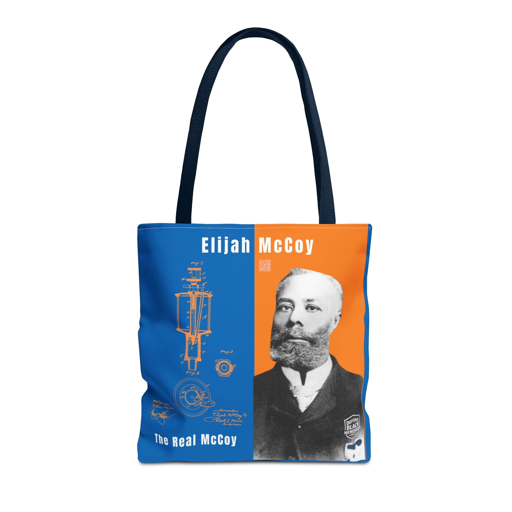 Elijah McCoy 'The Real McCoy' Tote Bag — Inspirational History Tribute (White)