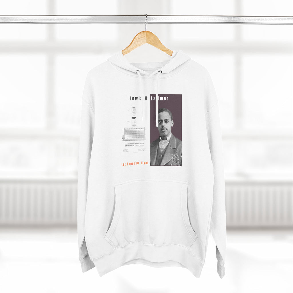 Defend Black Memories: Lewis H. Latimer Three-panel Historical Black Portrait Hoodie
