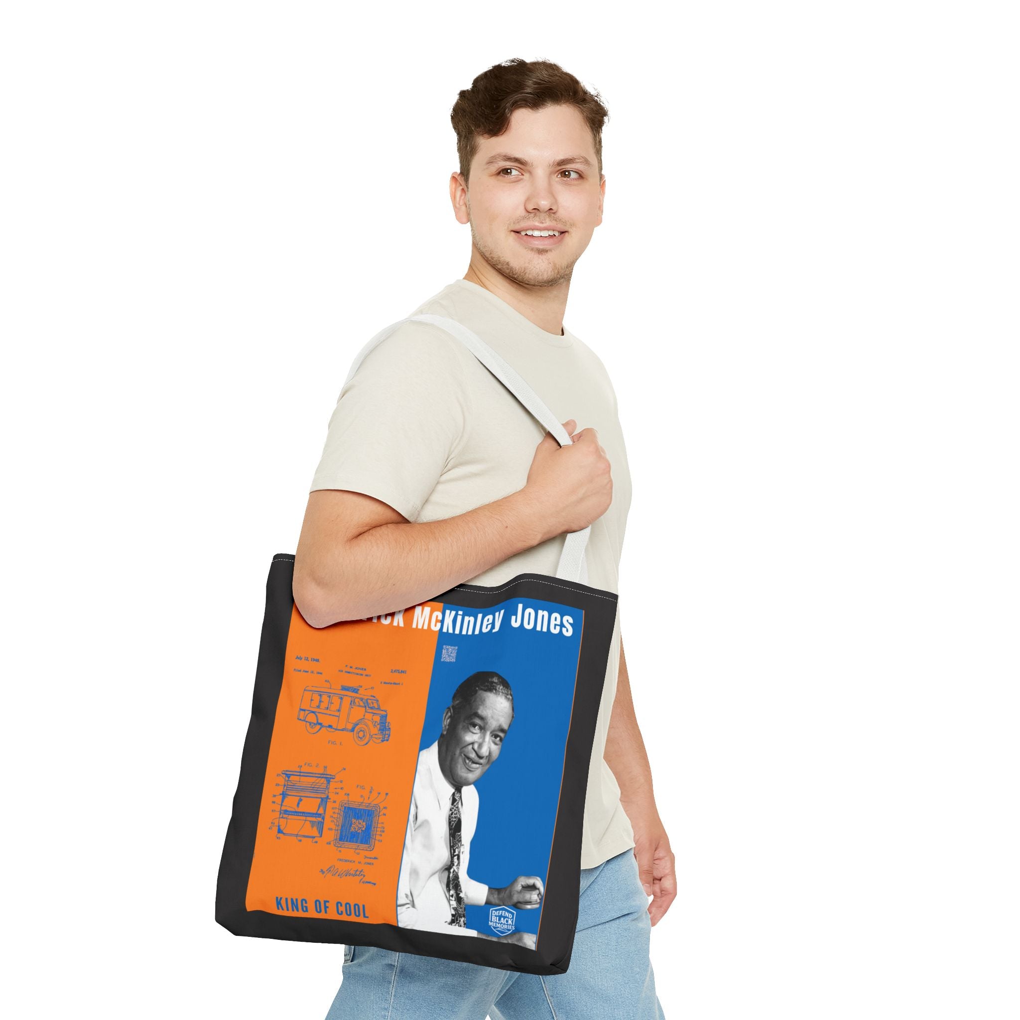 Frederick McKinley Jones, Historical Portrait Tote Bag (Black)