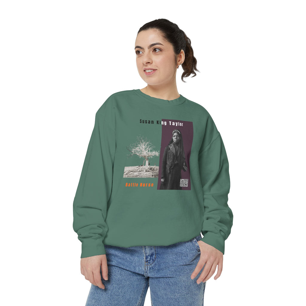 Susie King Taylor: Unisex Garment-Dyed Sweatshirt
