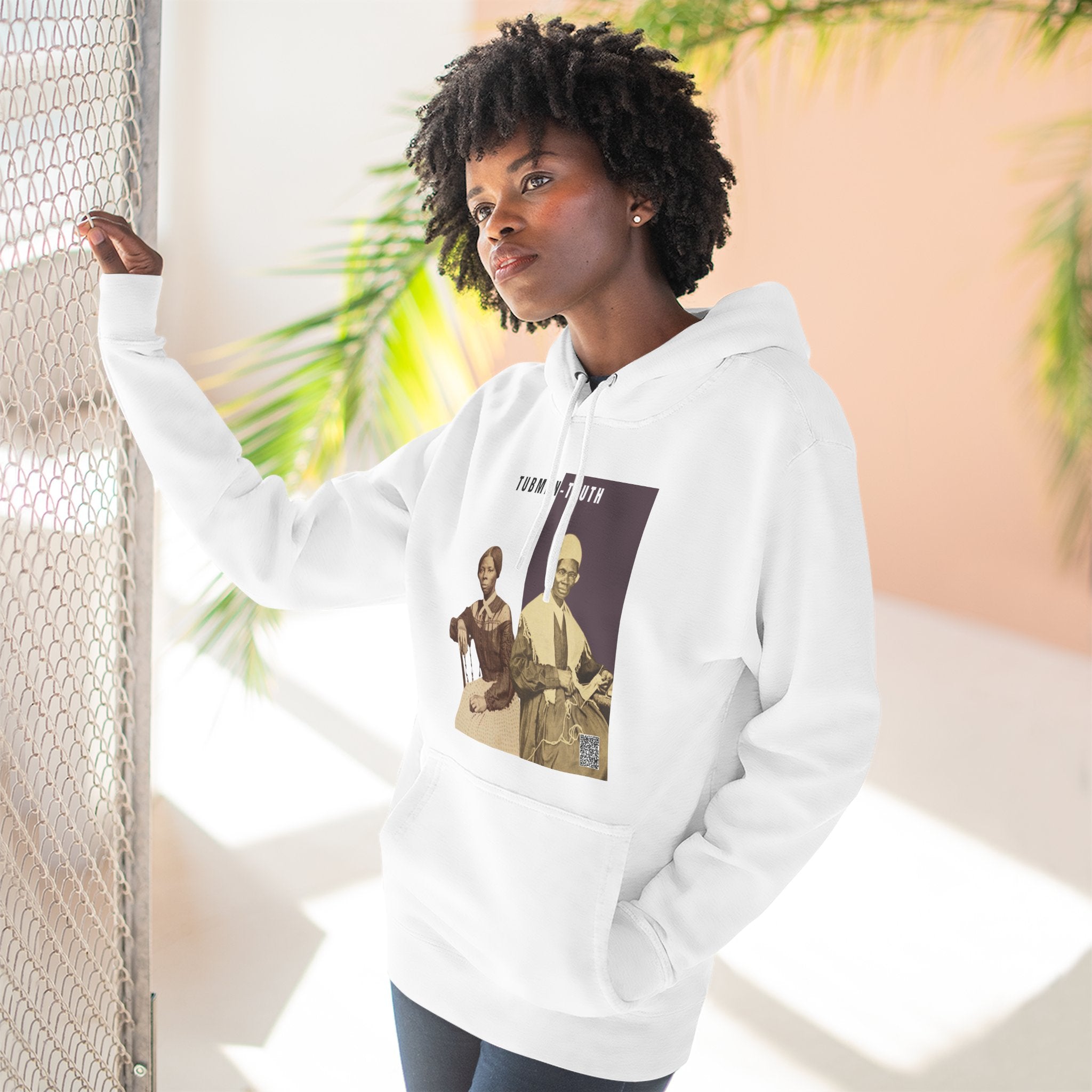 Tubman-Truth Three-panel, Historical Portrait Hoodie