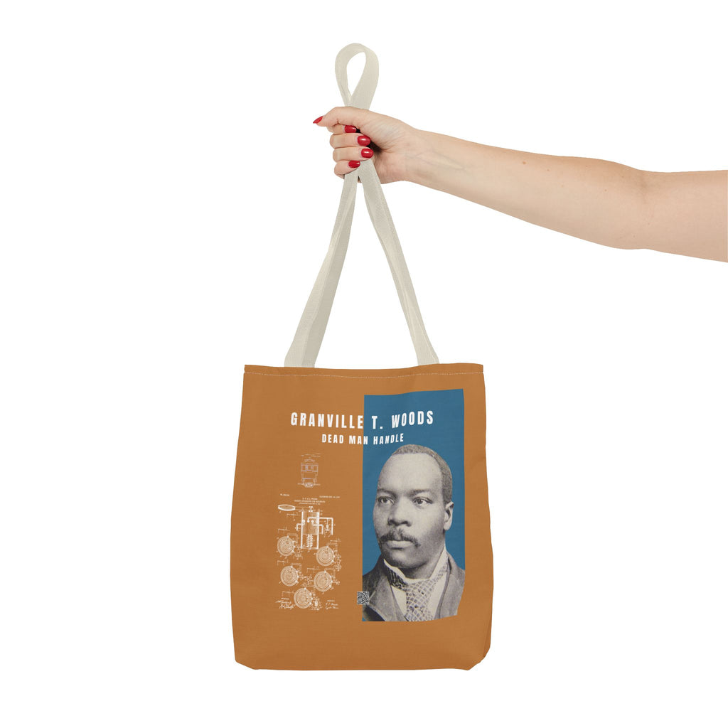 Granville T. Woods Historical Portrait Tote Bag (Light Brown)