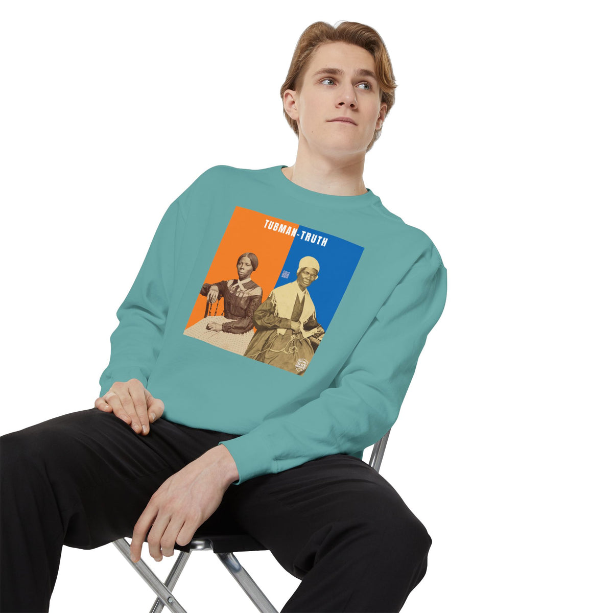 Tubman-Truth, Unisex, Garment-Dyed Sweatshirt (City Champs)