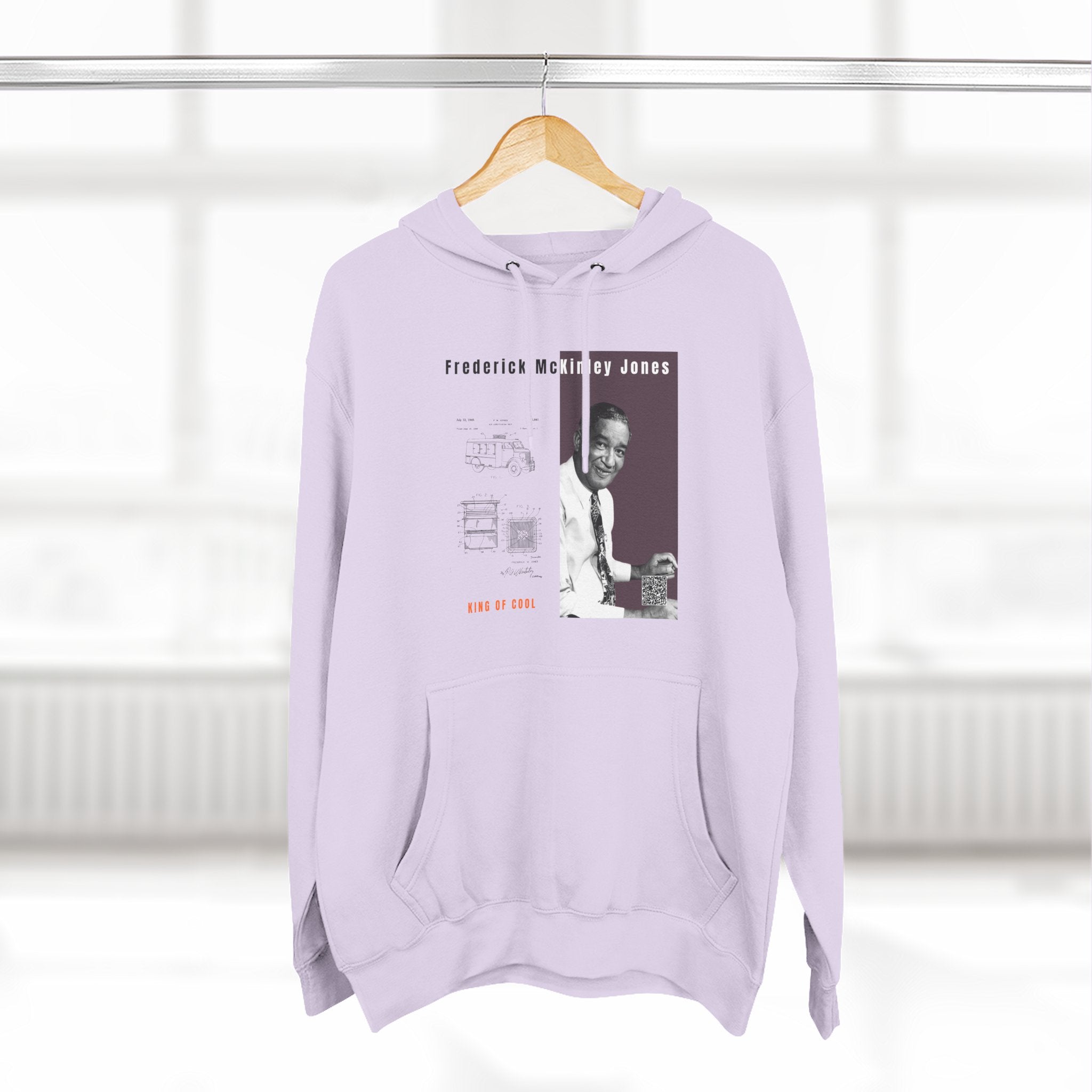Frederick McKinley Jones, Unisex, Three-panel Historical Portrait Hoodie