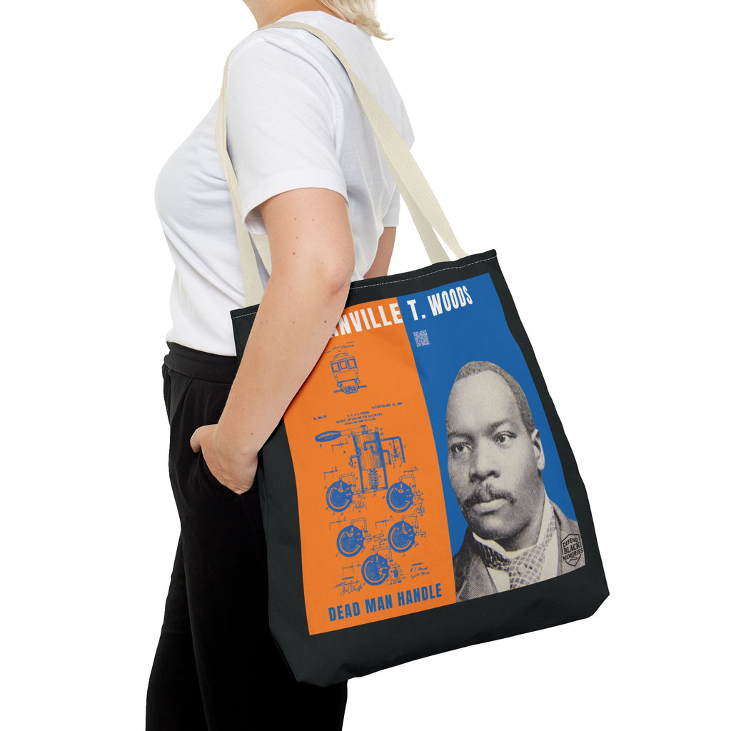 Granville T. Woods Historical Portrait Tote Bag -Turquoise (City Champs)