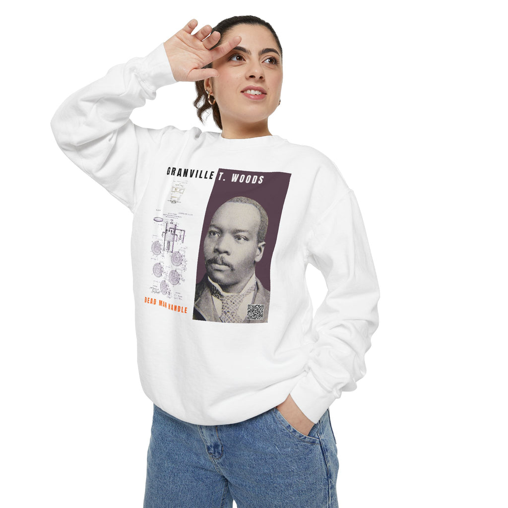 Defend Black Memories: Granville T. Woods Portrait Sweatshirt, Heritage Crewneck