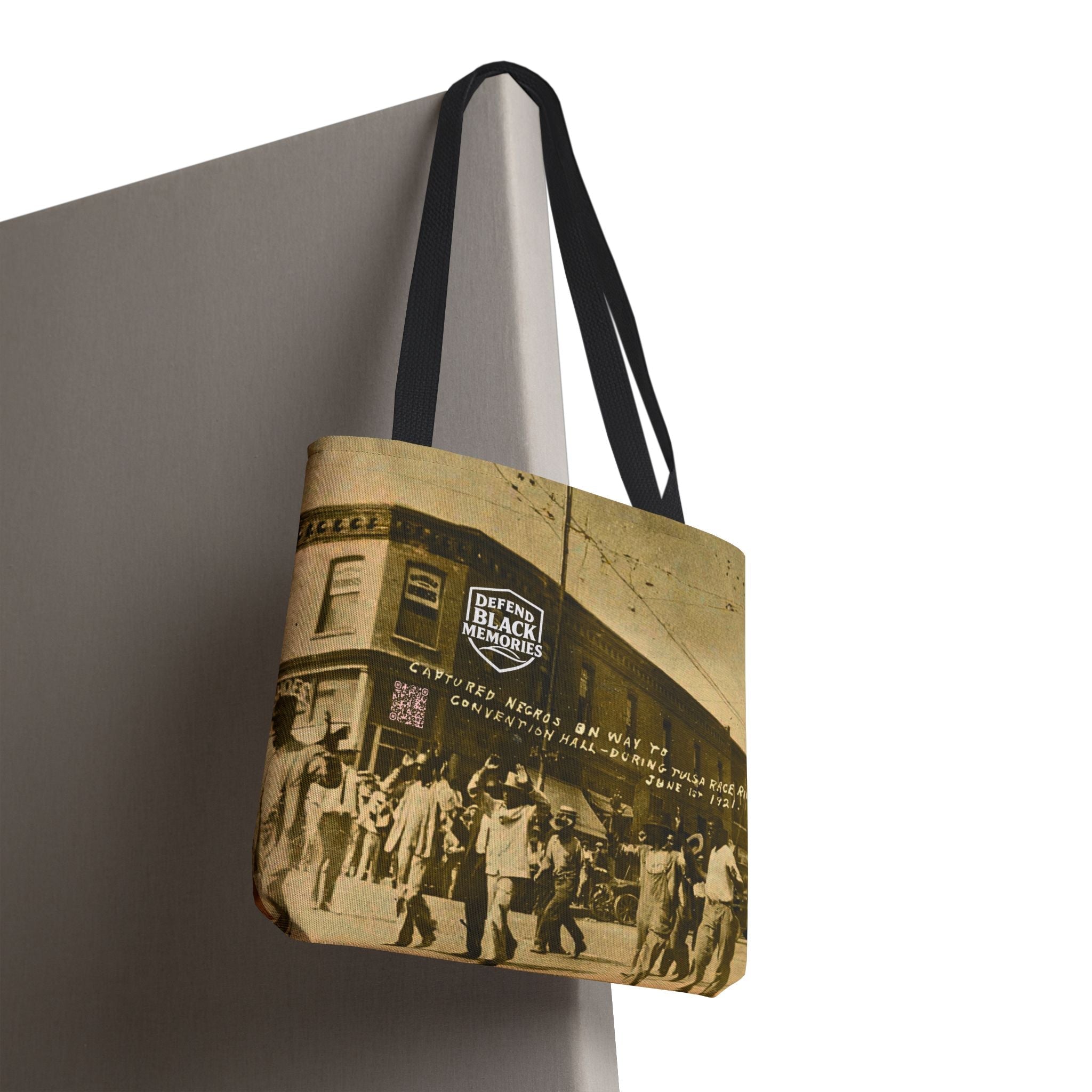 Tulsa Massacre "Hands Up" Tote Bag (Light Brown)