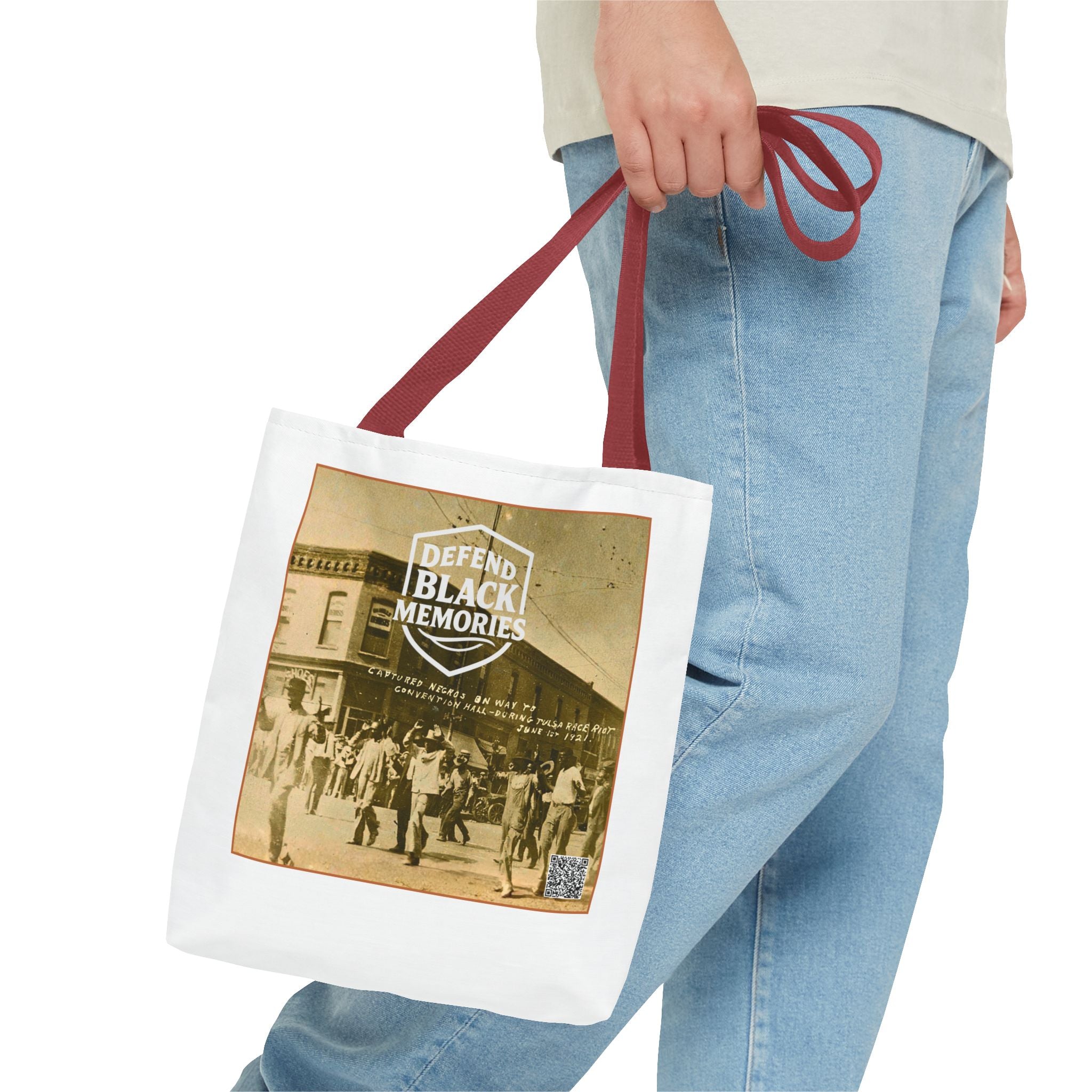 Defend Black Memories:Tulsa Massacre Historical Photo AOP Tote Bag