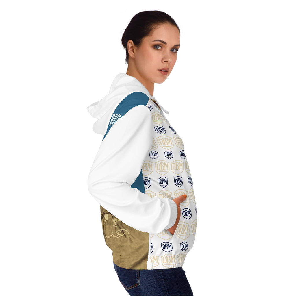 Tubman-Truth, Women's Full-Zip Hoodie w/AOP Back Graphic,
