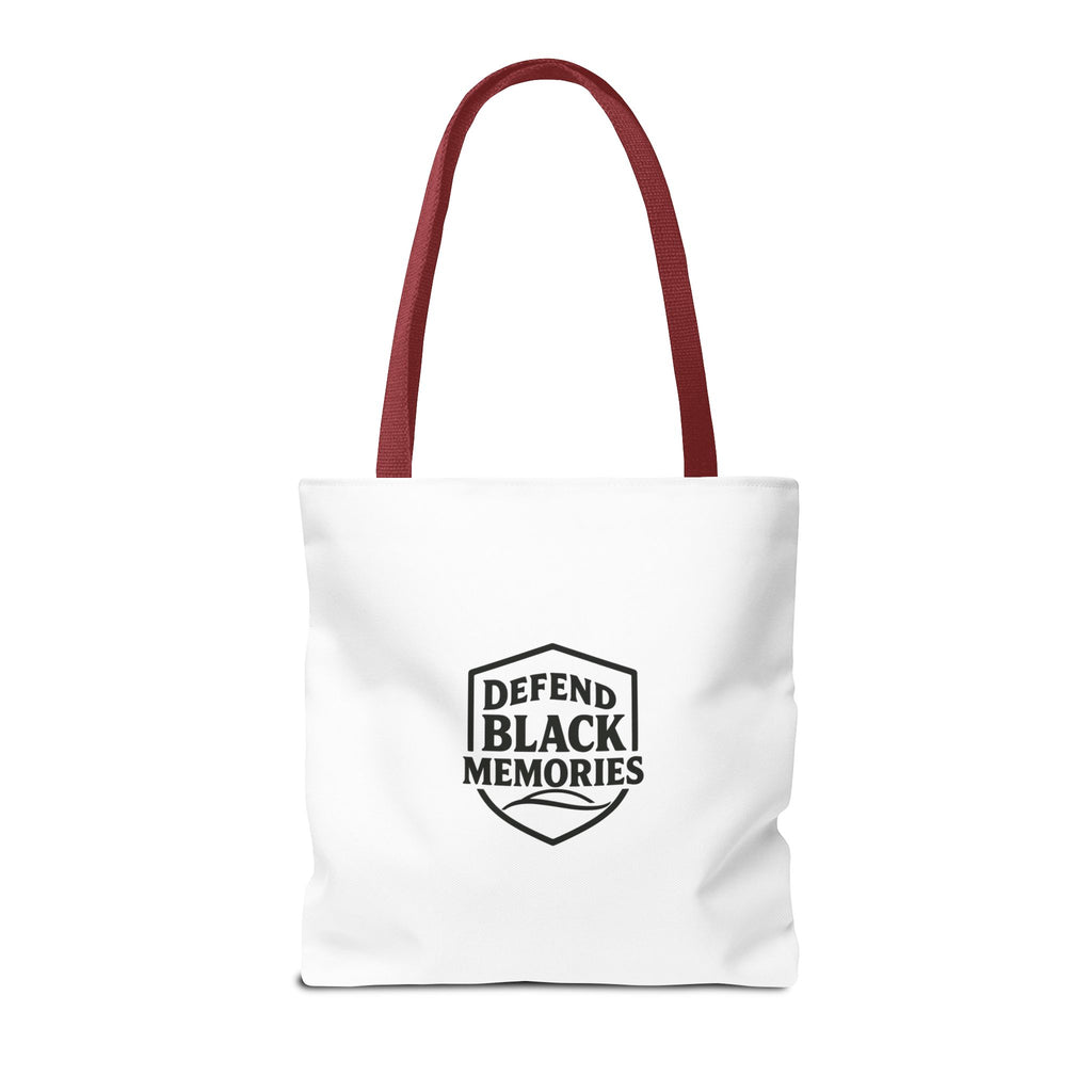 Defend Black Memories: Elijah McCoy Historical Portrait AOP Tote Bag