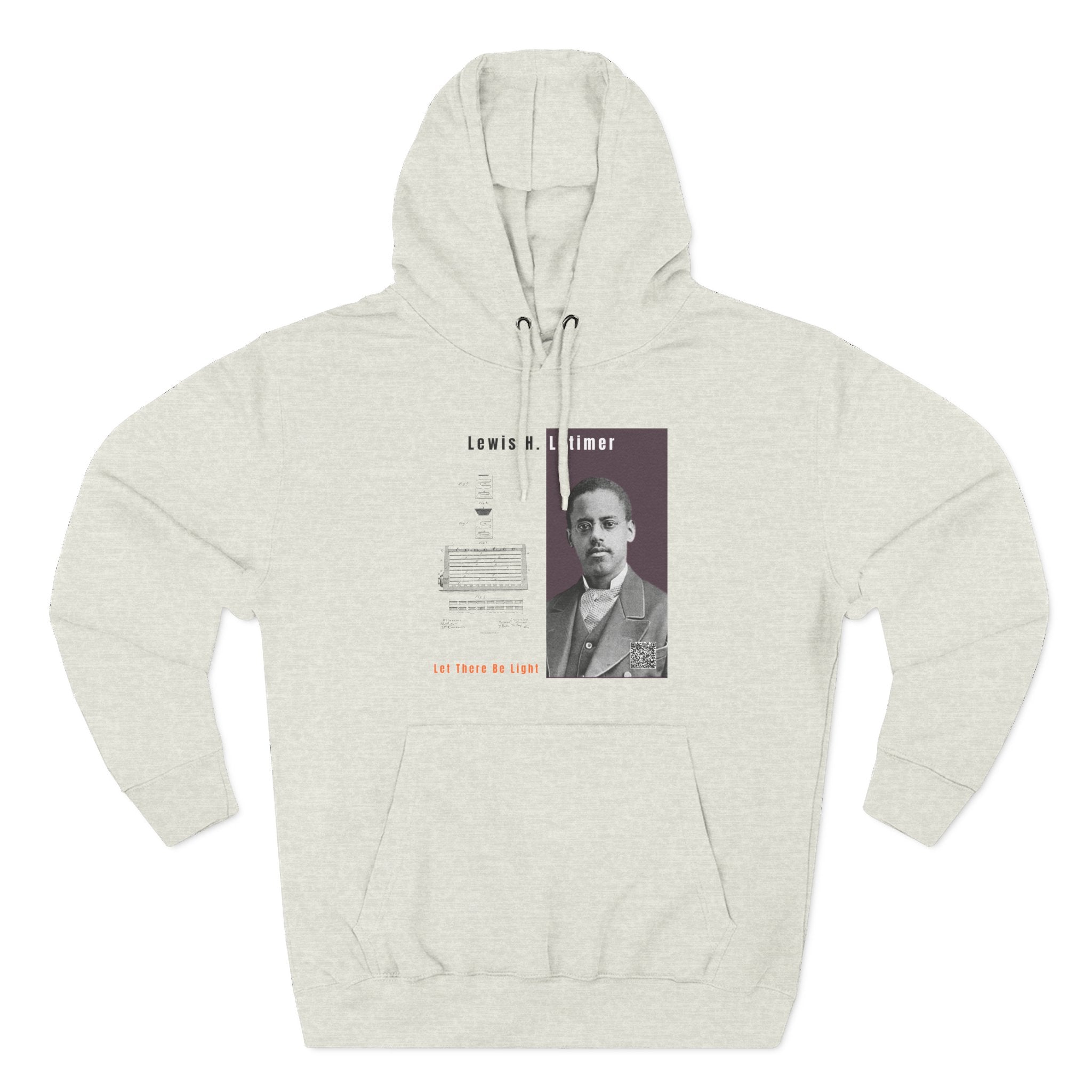 Defend Black Memories: Lewis H. Latimer Three-panel Historical Black Portrait Hoodie
