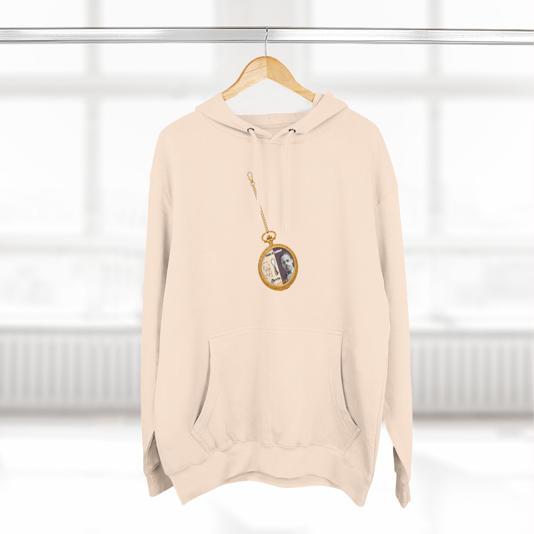 Lewis H Latimer Pocket Watch Three-Panel Fleece Hoodie