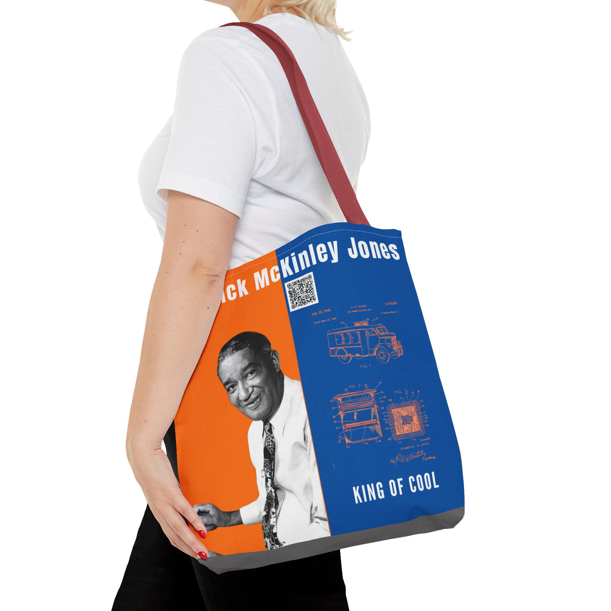 Frederick McKinley Jones, Historical Portrait Tote Bag (Black)