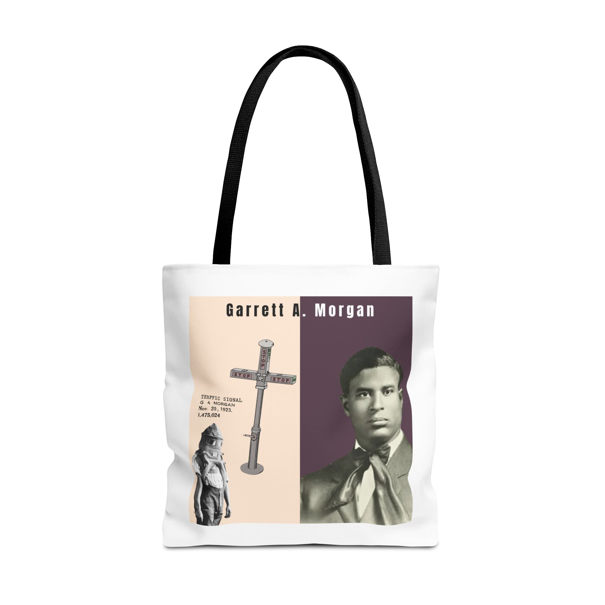 Garrett A. Morgan Historical Portrait Tote Bag (White)