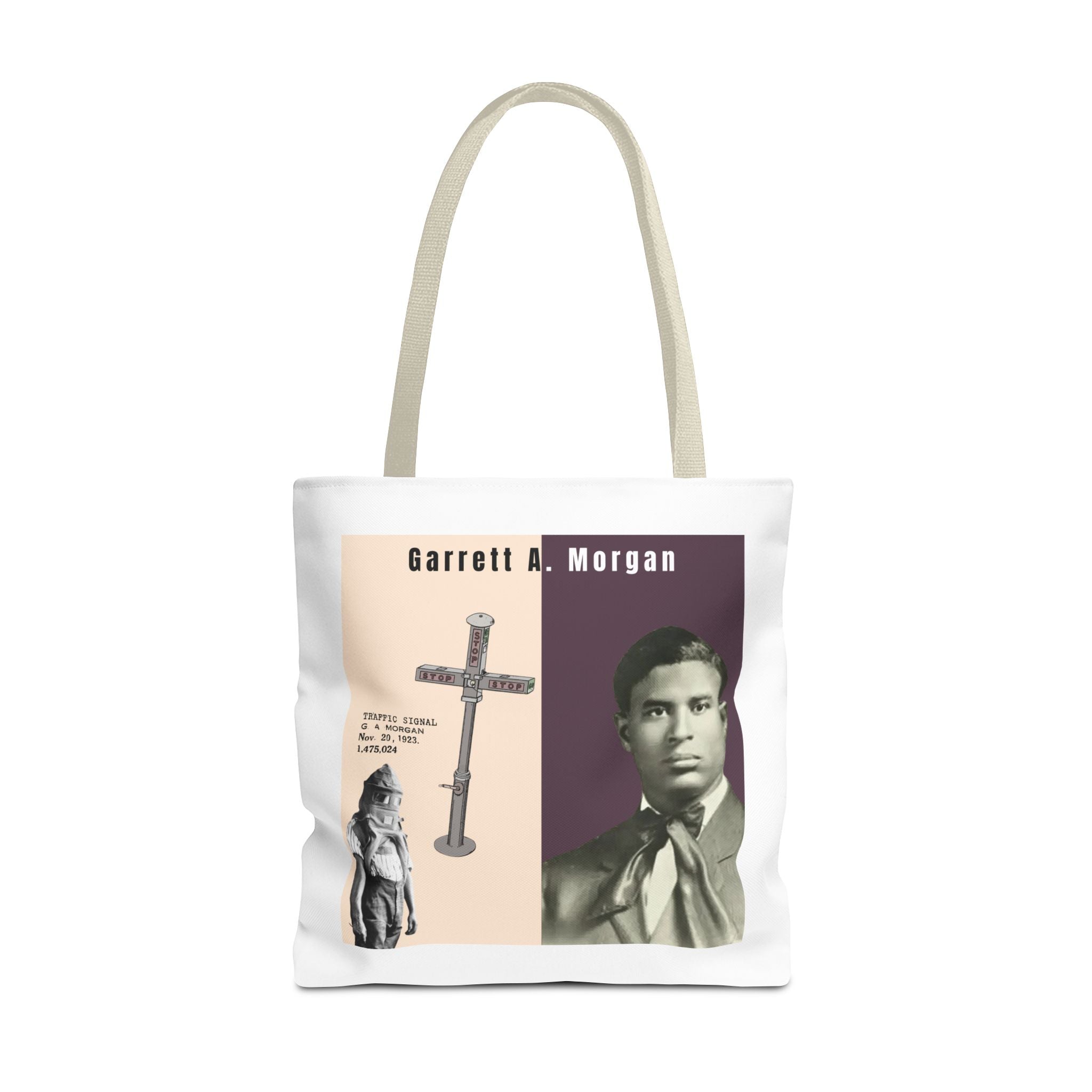 Garrett A. Morgan Historical Portrait Tote Bag (White)
