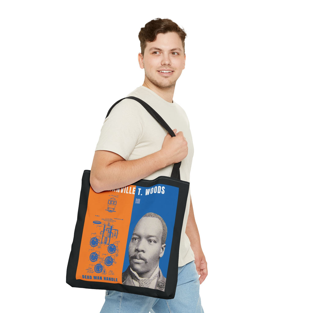Granville T. Woods Historical Portrait Tote Bag -Turquoise (City Champs)