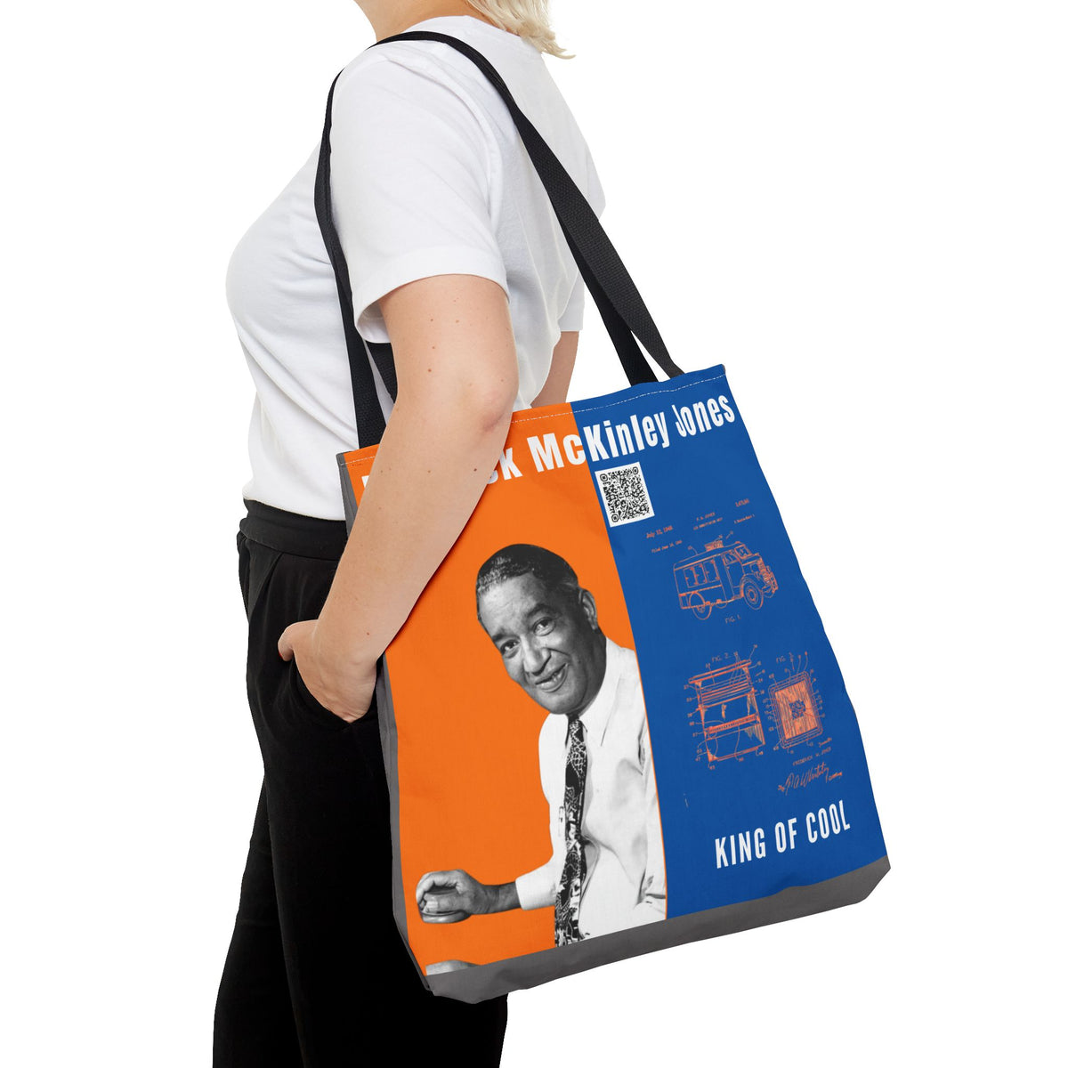 Frederick McKinley Jones, Historical Portrait Tote Bag (Black)