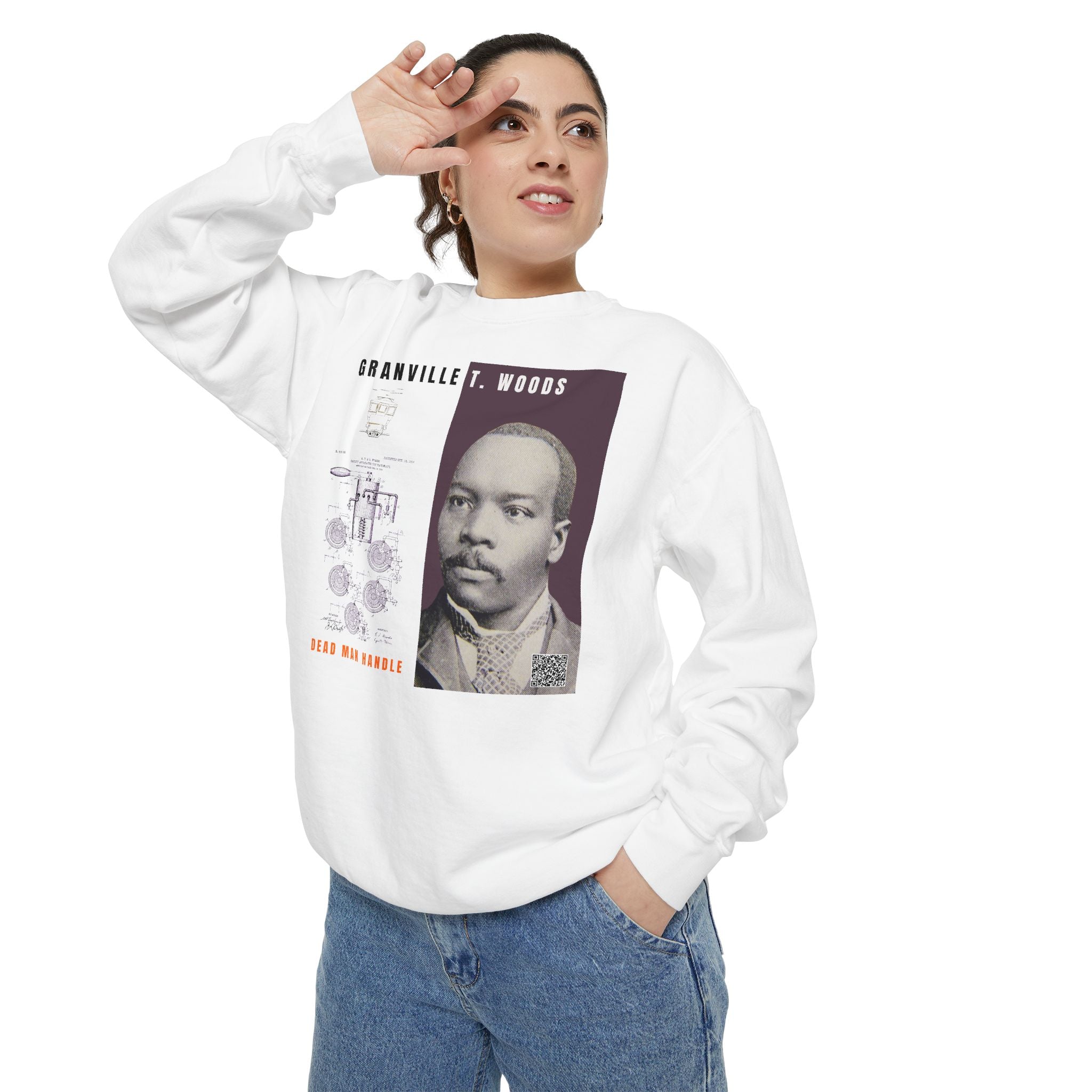 Granville T. Woods, Unisex, Historical Portrait Crewneck Sweatshirt