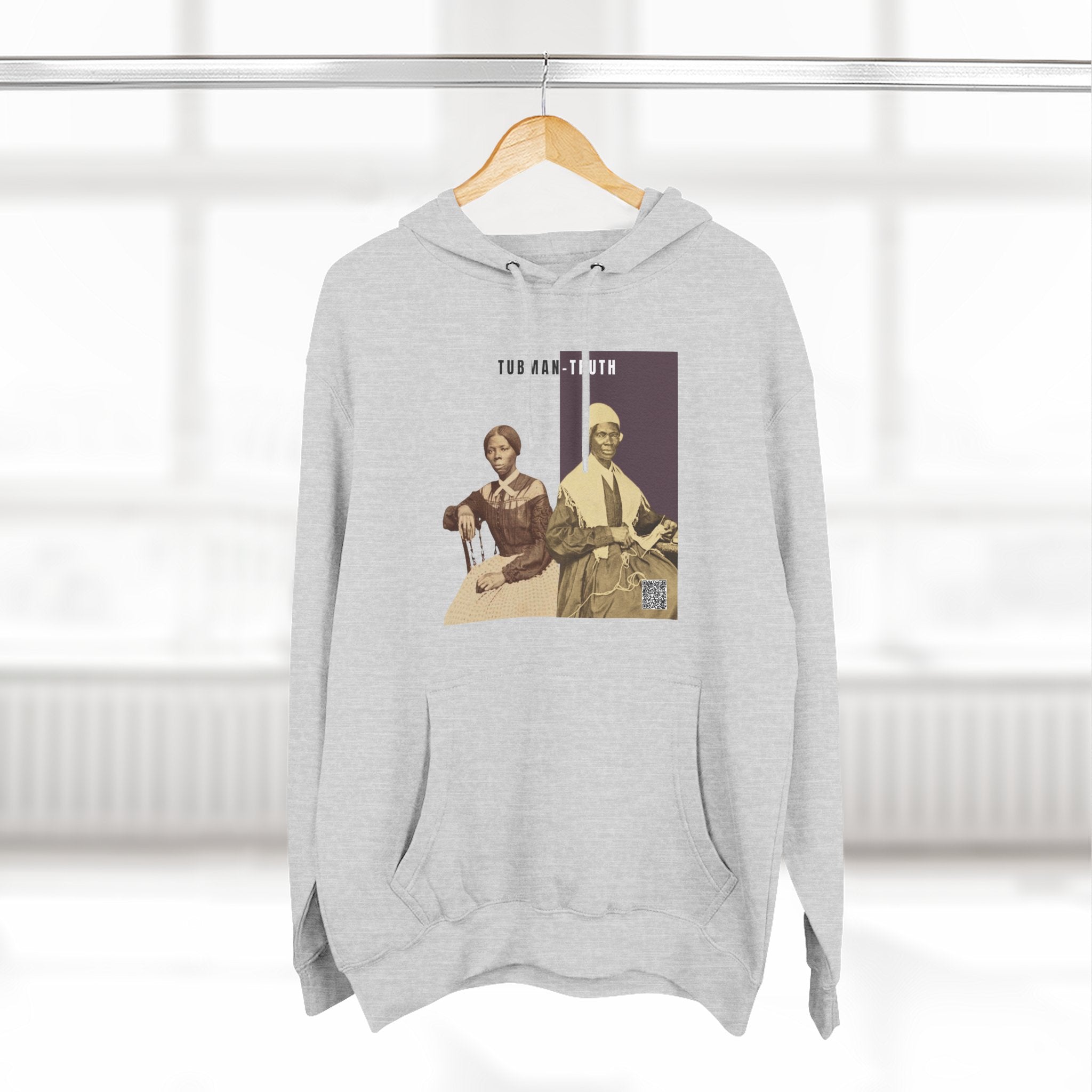 Tubman-Truth Three-panel, Historical Portrait Hoodie