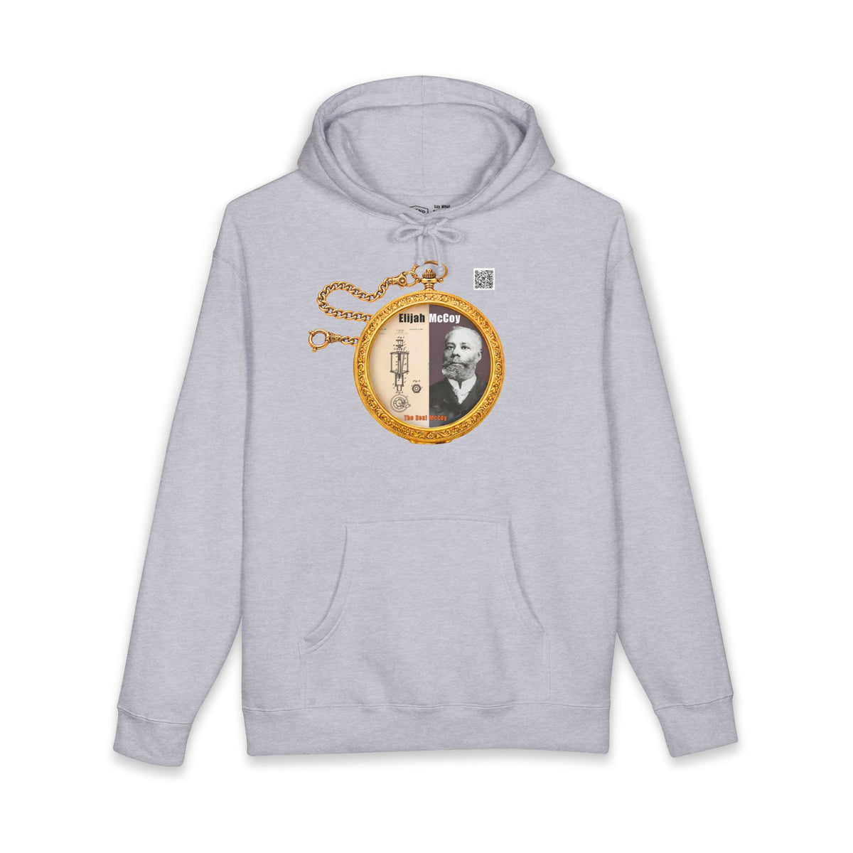 Elijah McCoy Historical Portrait Pocket Watch Hoodie