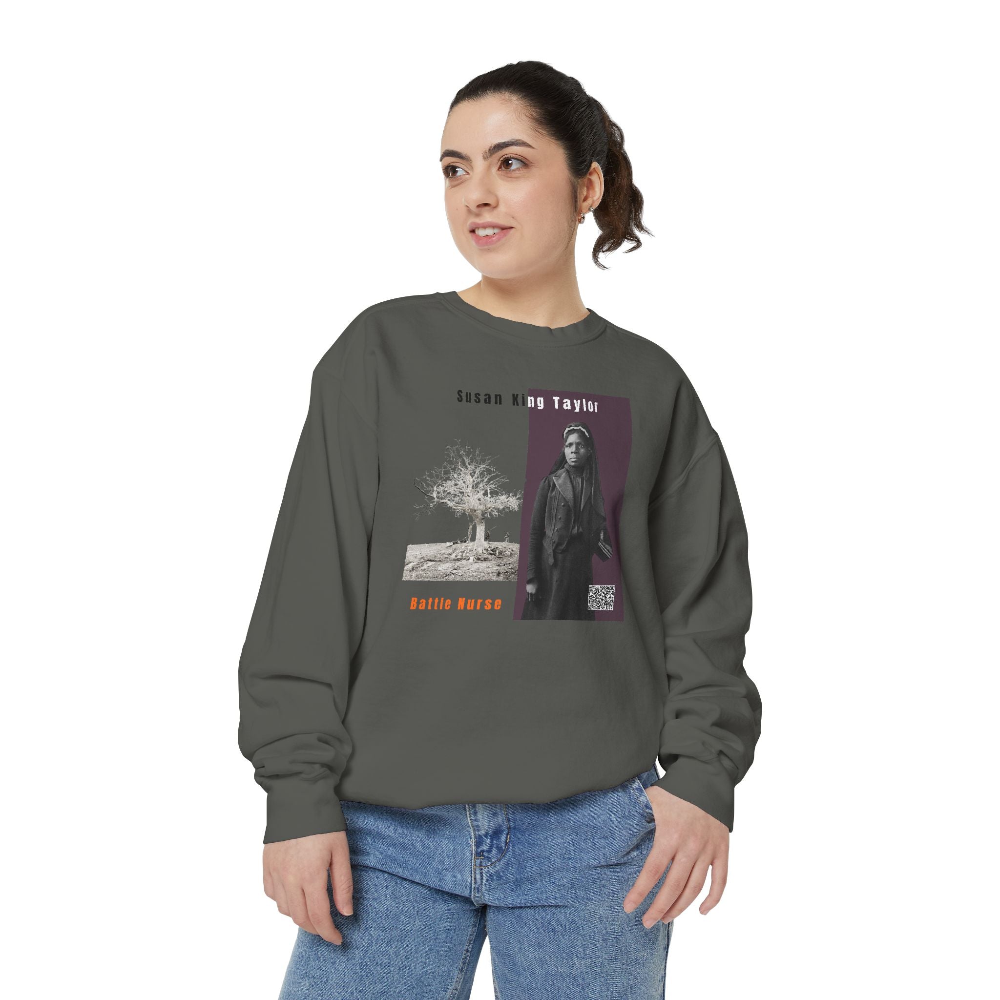 Susie King Taylor: Unisex Garment-Dyed Sweatshirt