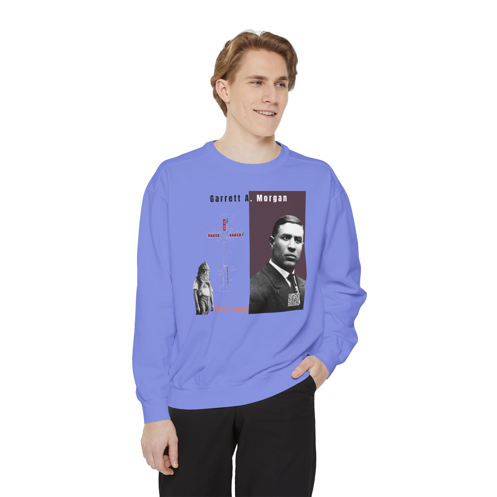 Defend Black Memories: Garrett A. Morgan Unisex Garment-Dyed Sweatshirt